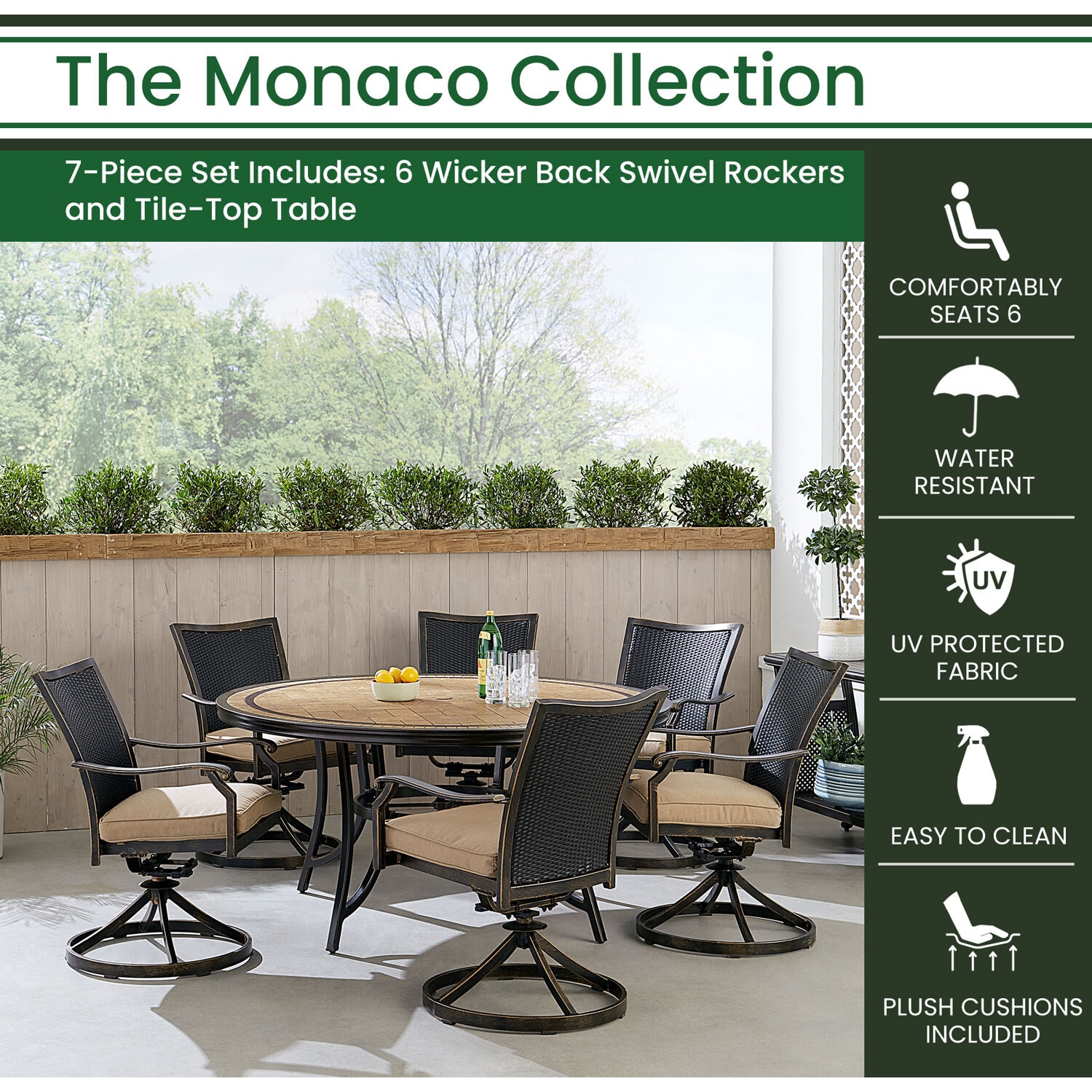 Hanover MONDNWB7PCSW6RDTLTAN Patio-Dining-Sets - View #2