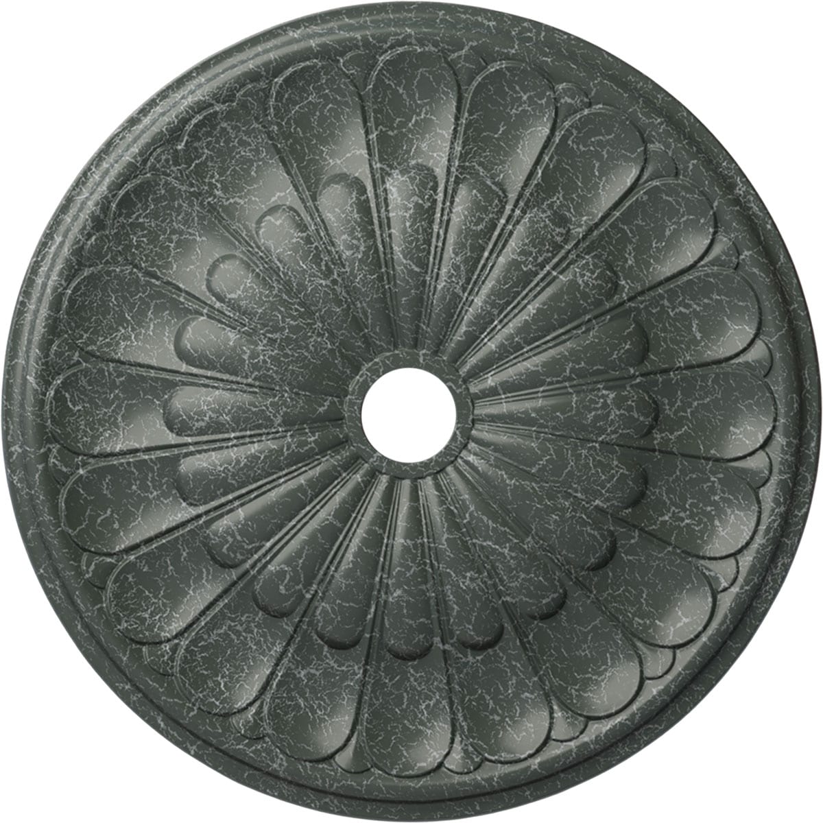 Ekena Millwork CM31GOAGC Gorleen 31.625-in W x 31.625-in L Painted Athenian Green Crackle Polyurethane Whole Ceiling Medallion