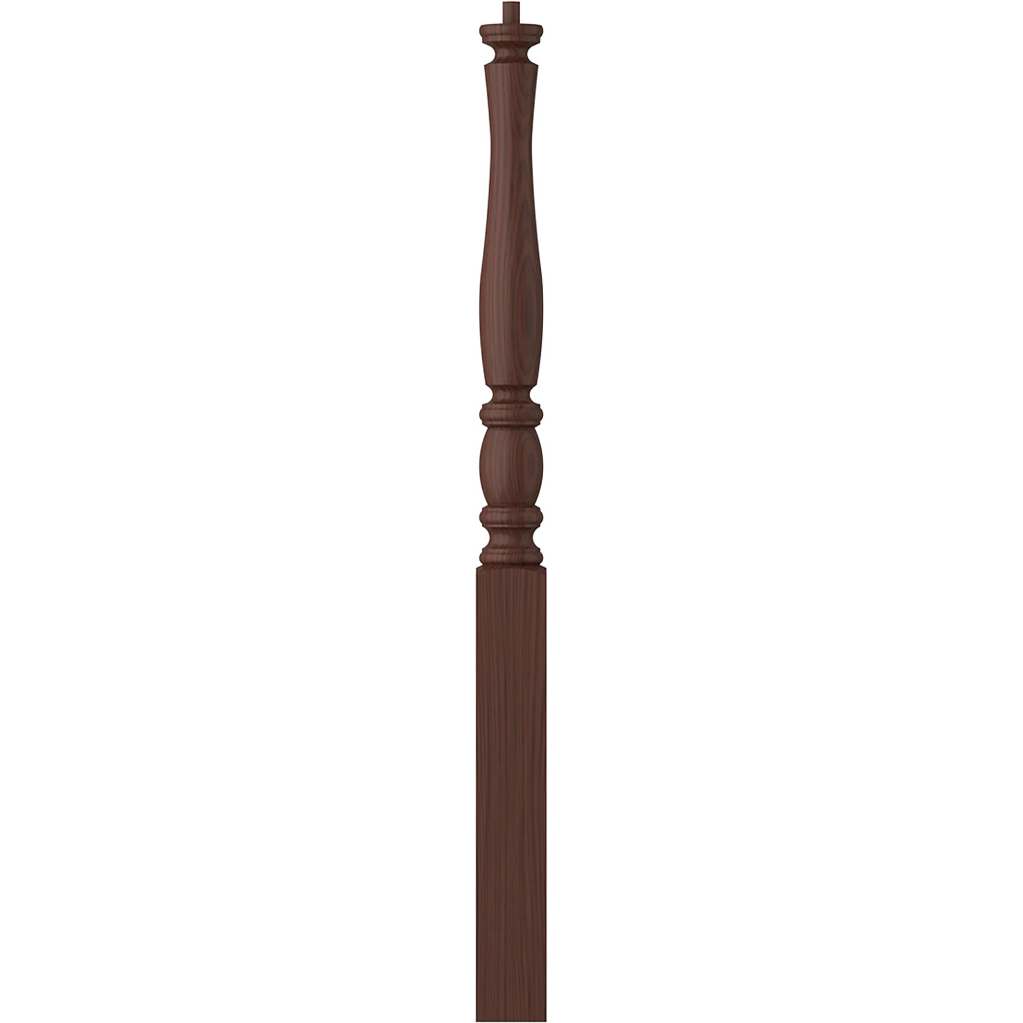 L.J. Smith Stair Systems LJP-3210-W LaSalle 3-in x 43-in Unfinished Walnut Starting Stair Newel Post