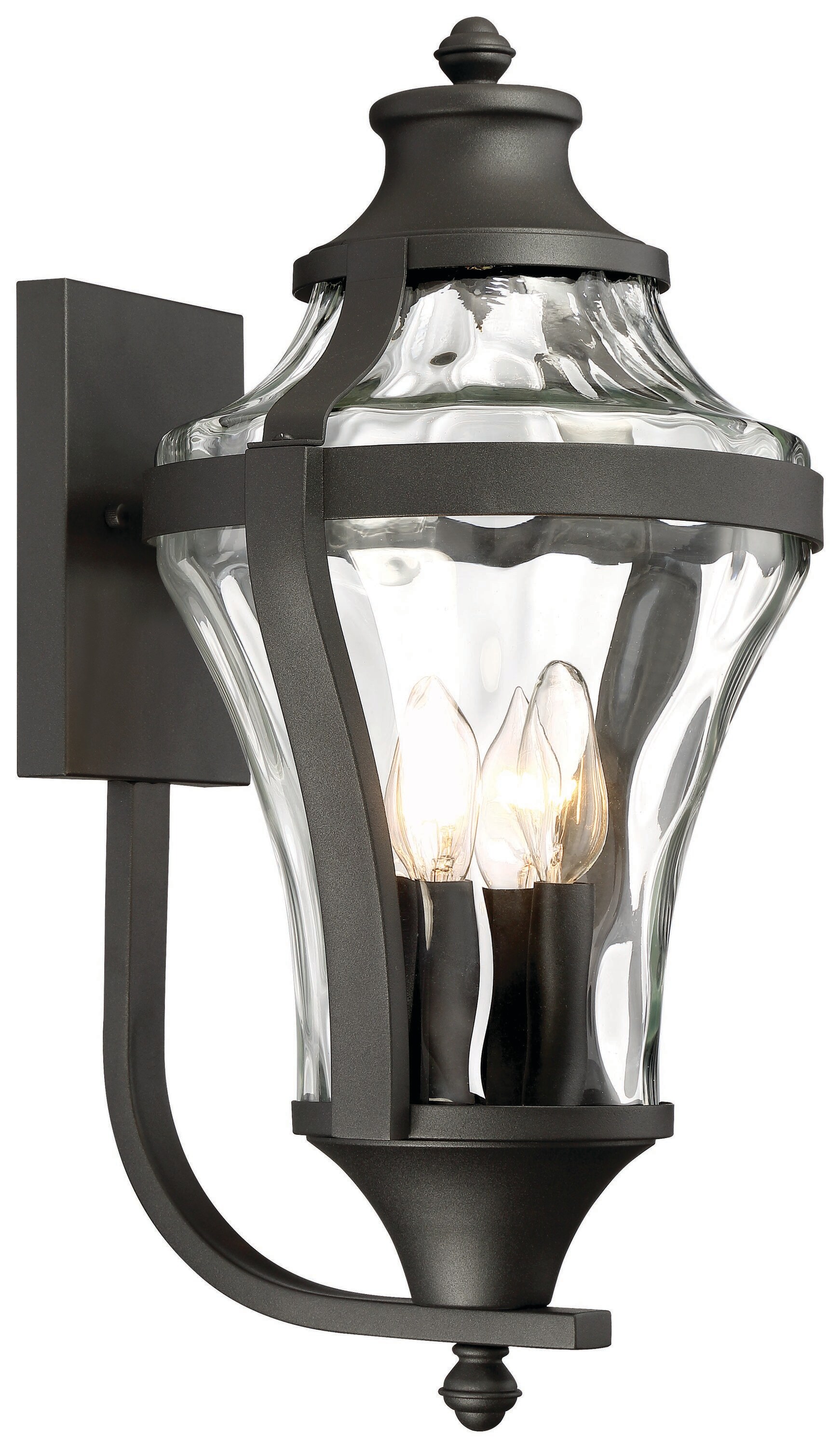 Minka Lavery 72563-66 Libre 4 -Light 20.5-in H Matte Black Hardwired Outdoor Wall Light