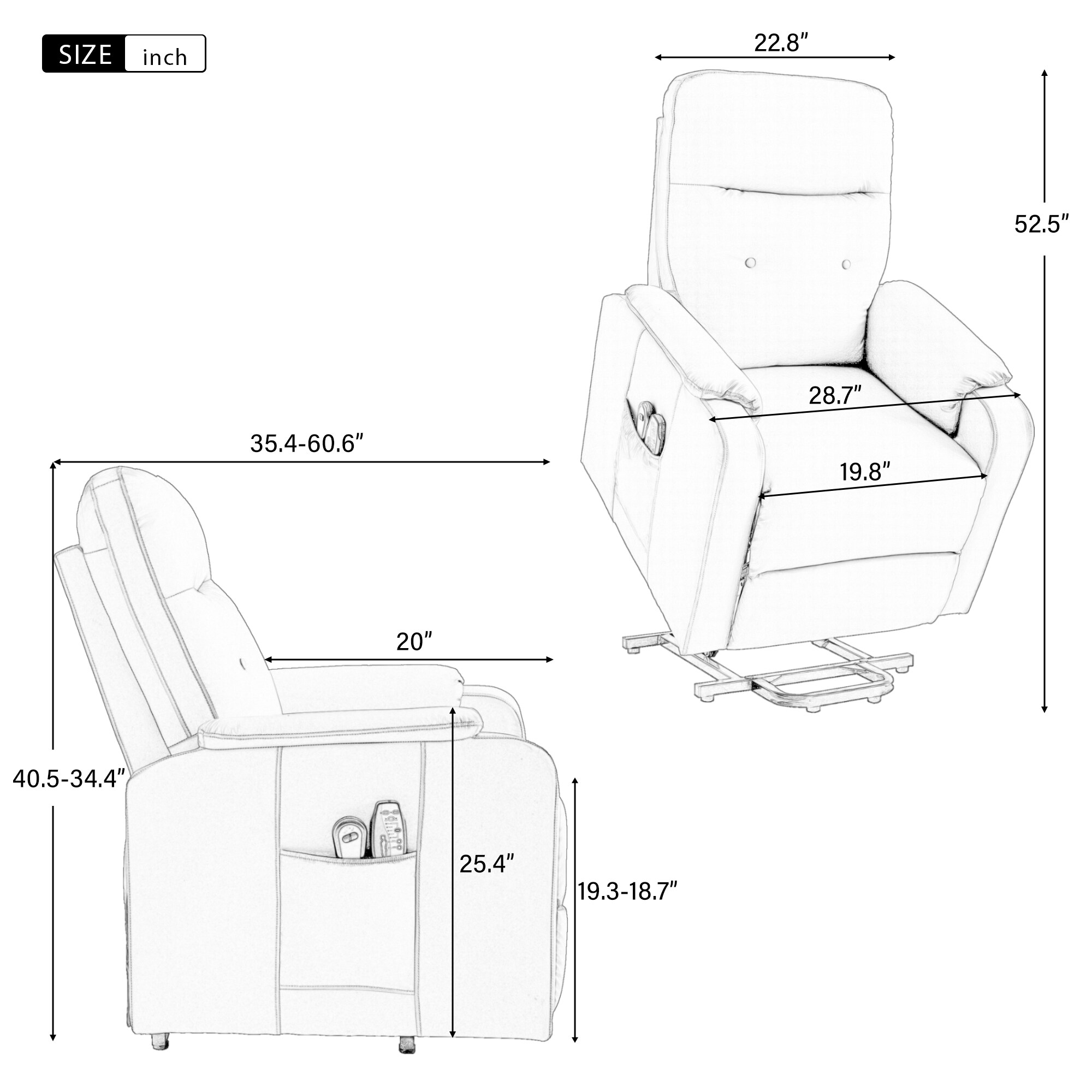 Cooliving LPP035352DAA recliners - View #11