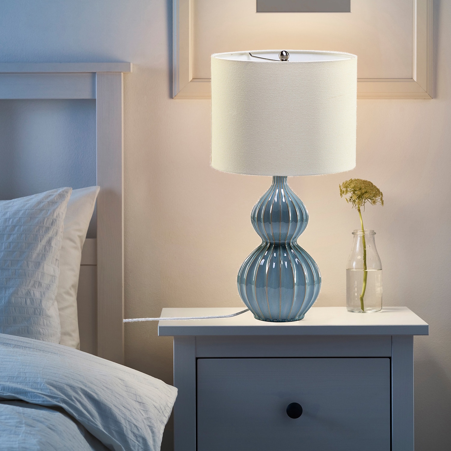 Maincraft D01-TL006 Sage LED Table Lamp with Fabric Shade