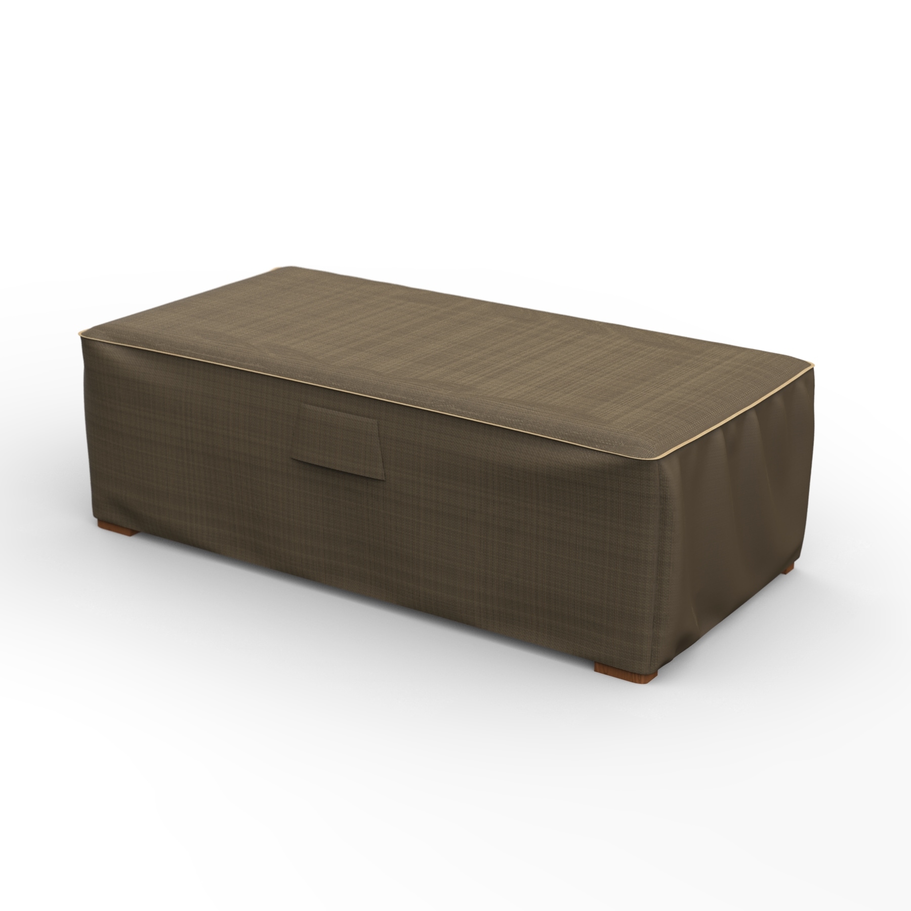 Budge P5A35BTNW3 StormBlock#8482 Hillside Black-Tan Polyester Patio Furniture Cover For Coffee table