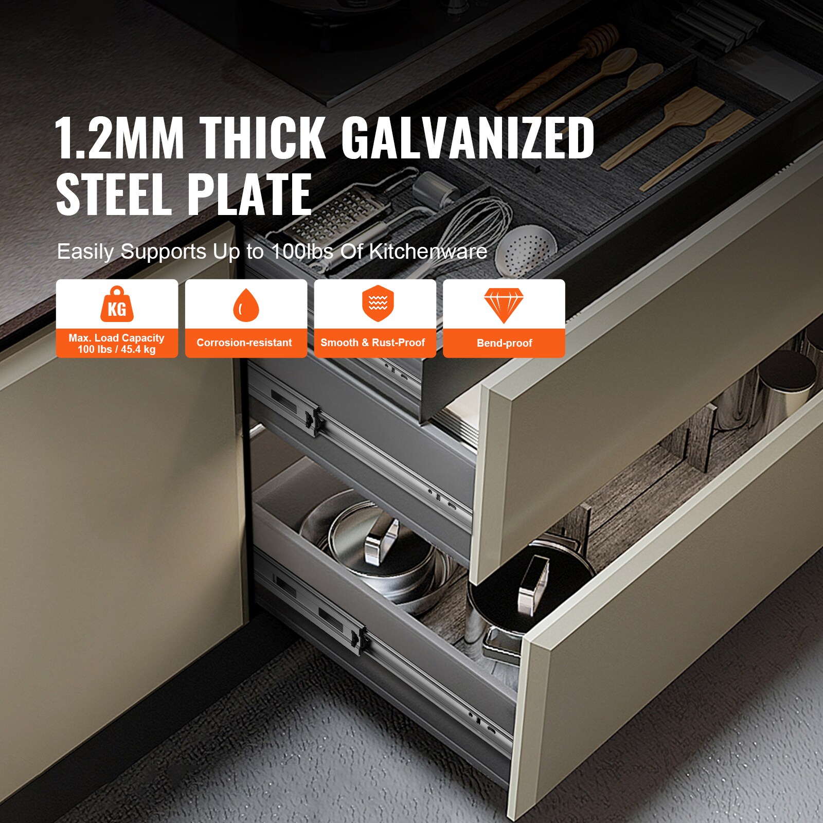 VEVOR SCCZCJCTDG1004855V0 Drawer-Slides - View #2