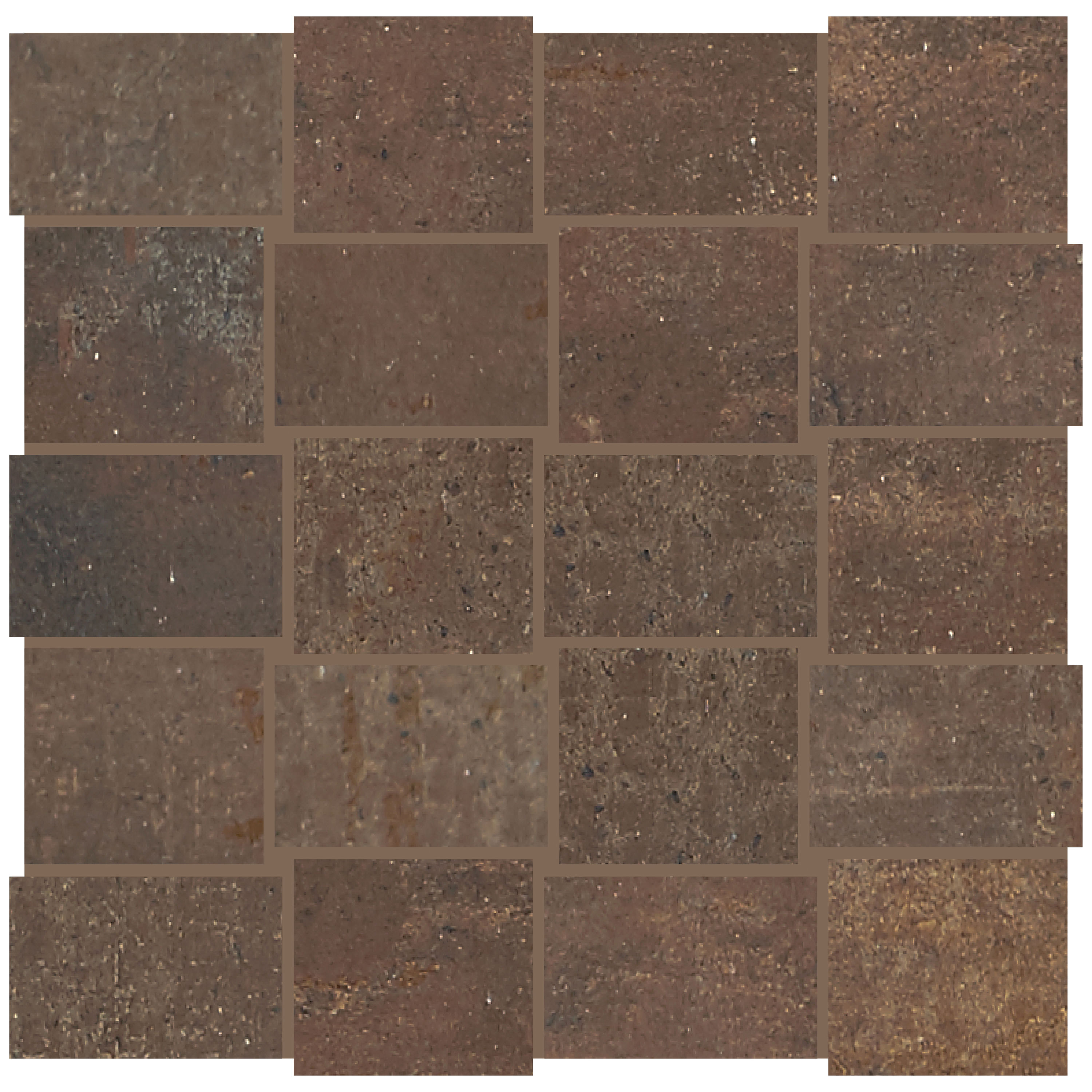 American Olean UN0423MDWVMS1P2 Union Rusted Brown 12-in x 12-in Matte Porcelain Stone look Standard Floor and Wall Tile ( 3.88-sq ft Carton