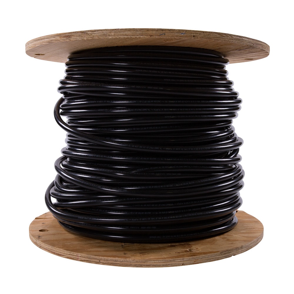 SIMpull 250-ft 1/0-AWG Stranded Black Copper THHN Wire (By-the-roll) at