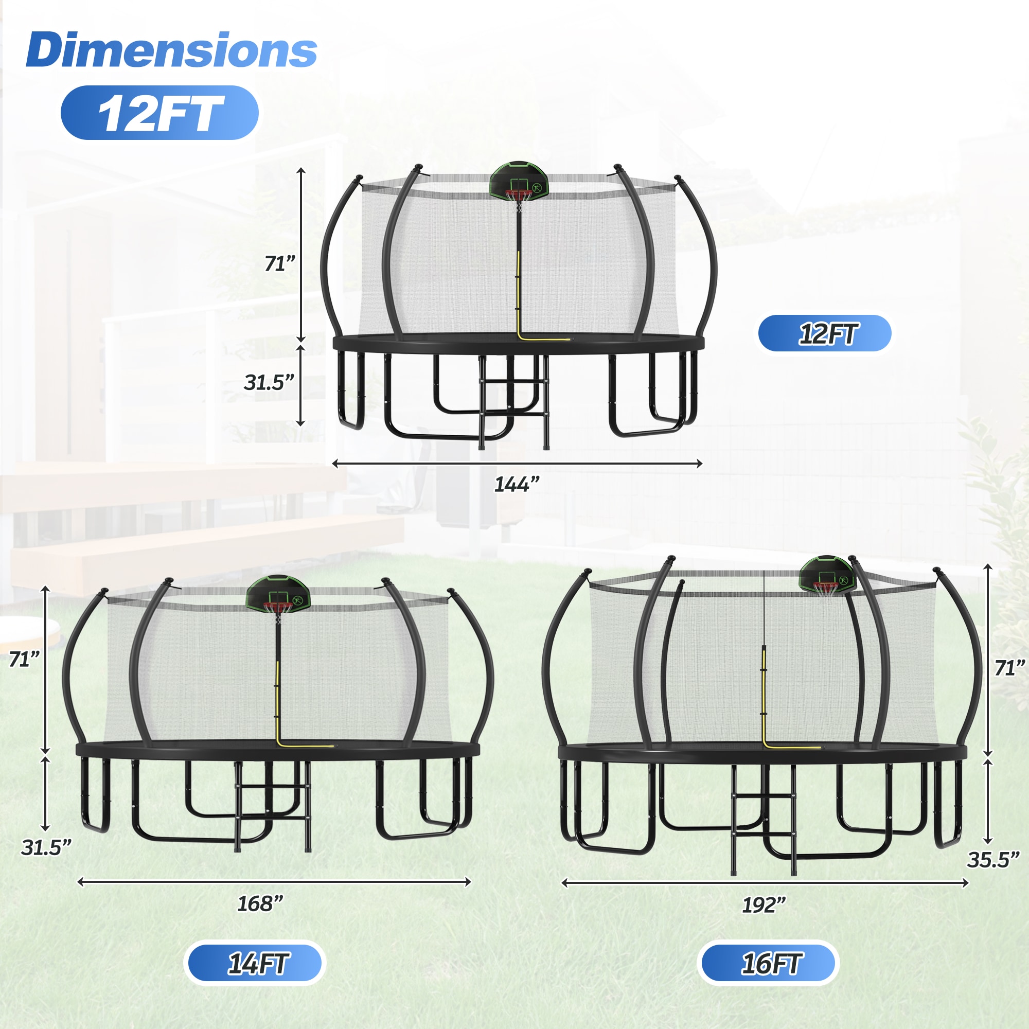 ModernLuxe L3P-N739P283173B trampolines - View #5