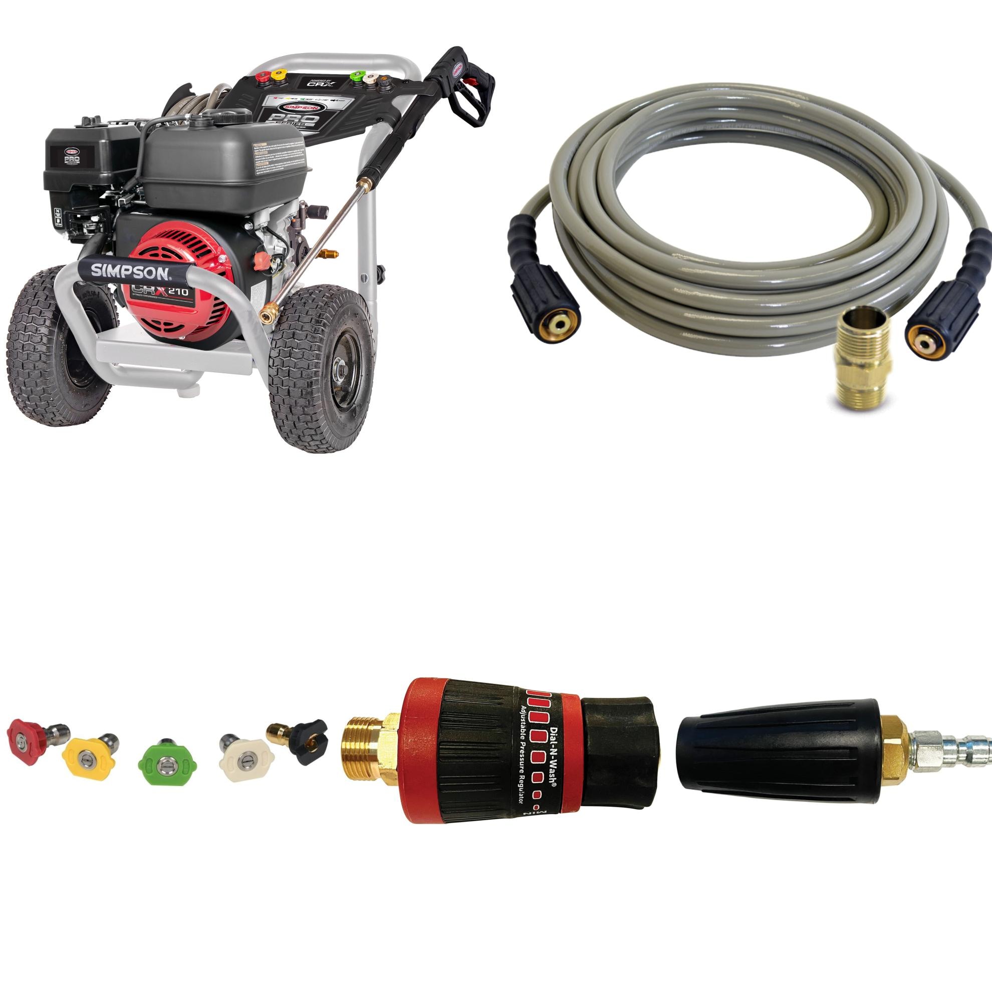 SIMPSON Pro Series with Triplex Pro Pump 3500 PSI 2.5-GPM Cold Water Gas Pressure Washer Combo Kit