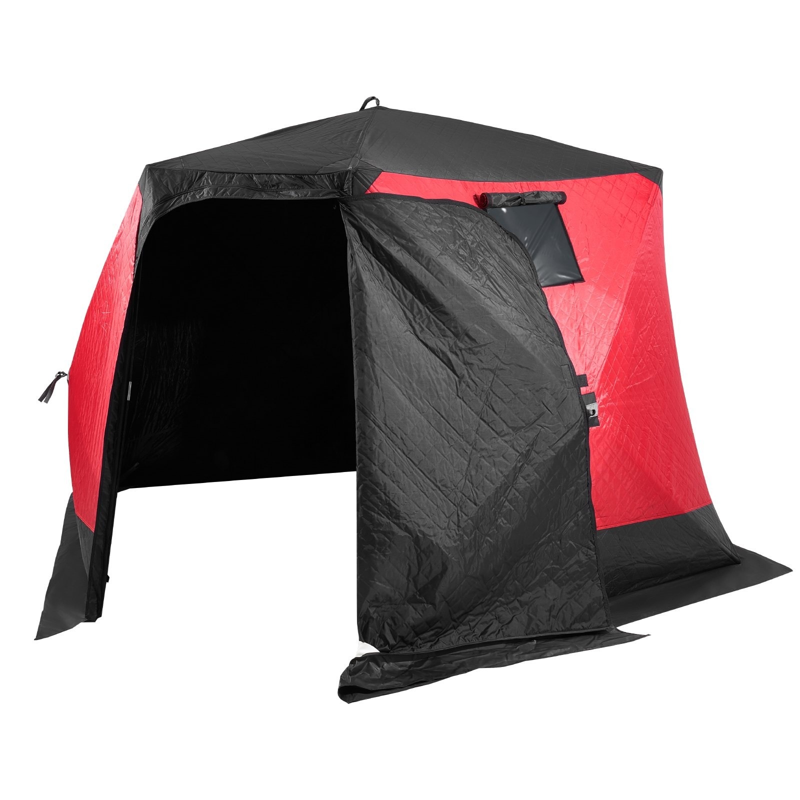 GIVIMO 130x130-in Insulated Pop-Up Ice Fishing Tent 4-6 Person Thermal Ice Shanty with 50-sq ft Fishable Area