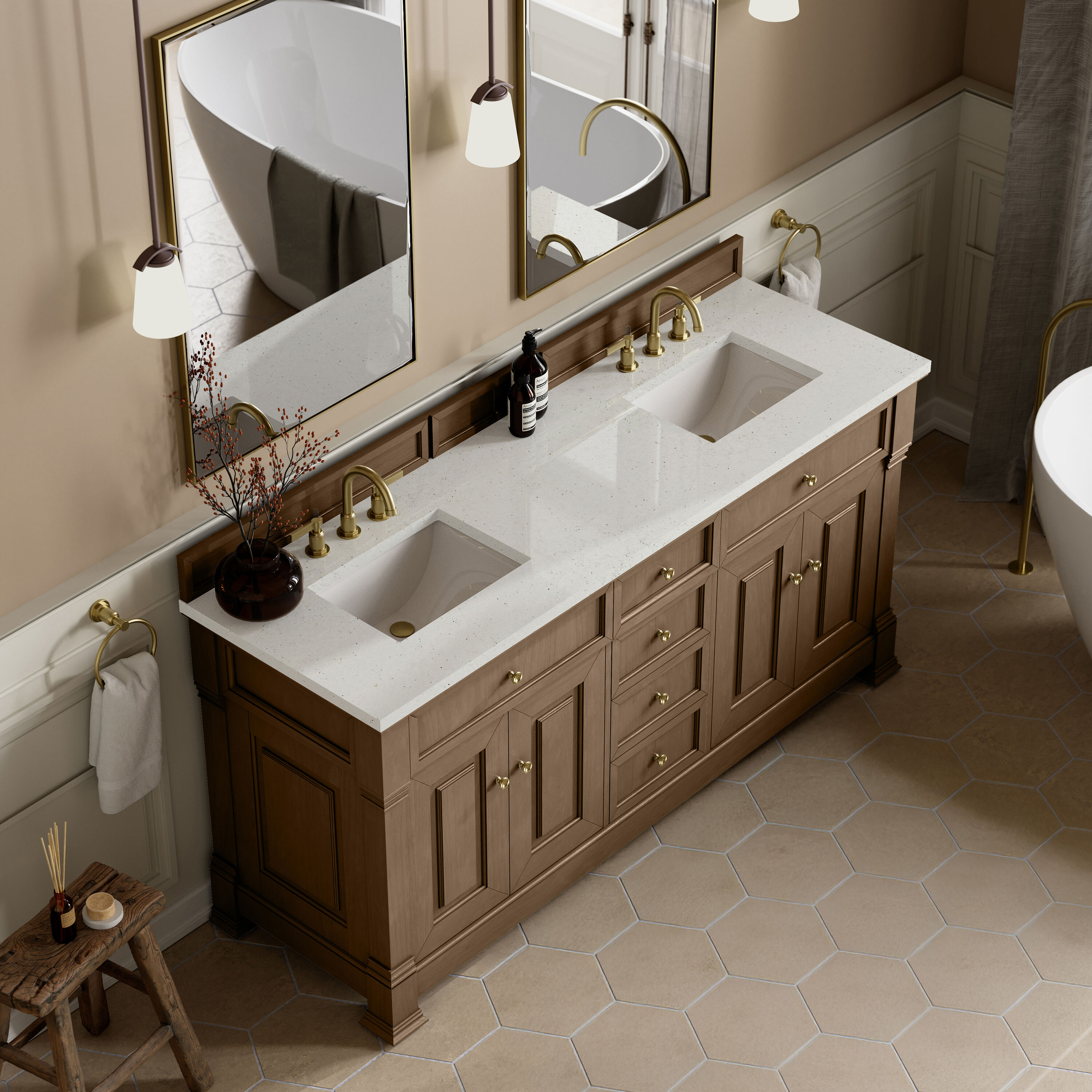 James Martin Vanities 547-V72-PCN-3LDL Bath-Vanity-Combo - View #7