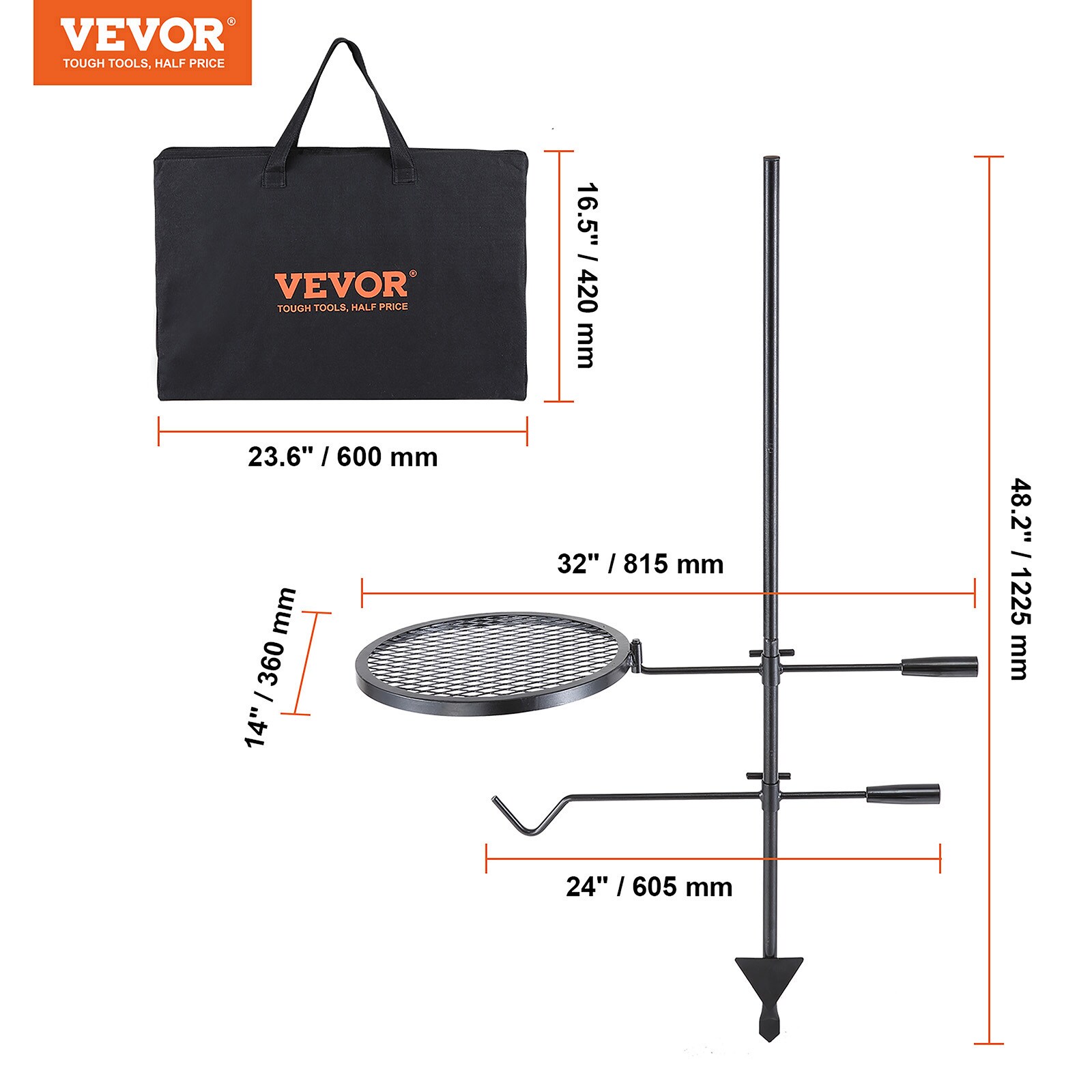 VEVOR LSYYKJDGL1414CJXOV0 Gas-Grill-Cookgrates-Warmracks - View #8