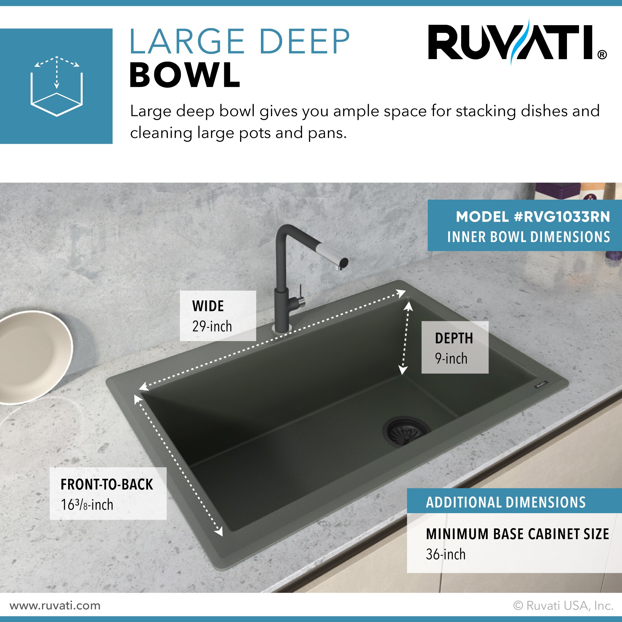 Juniper Green Granite Composite Single Bowl Kitchen Sink