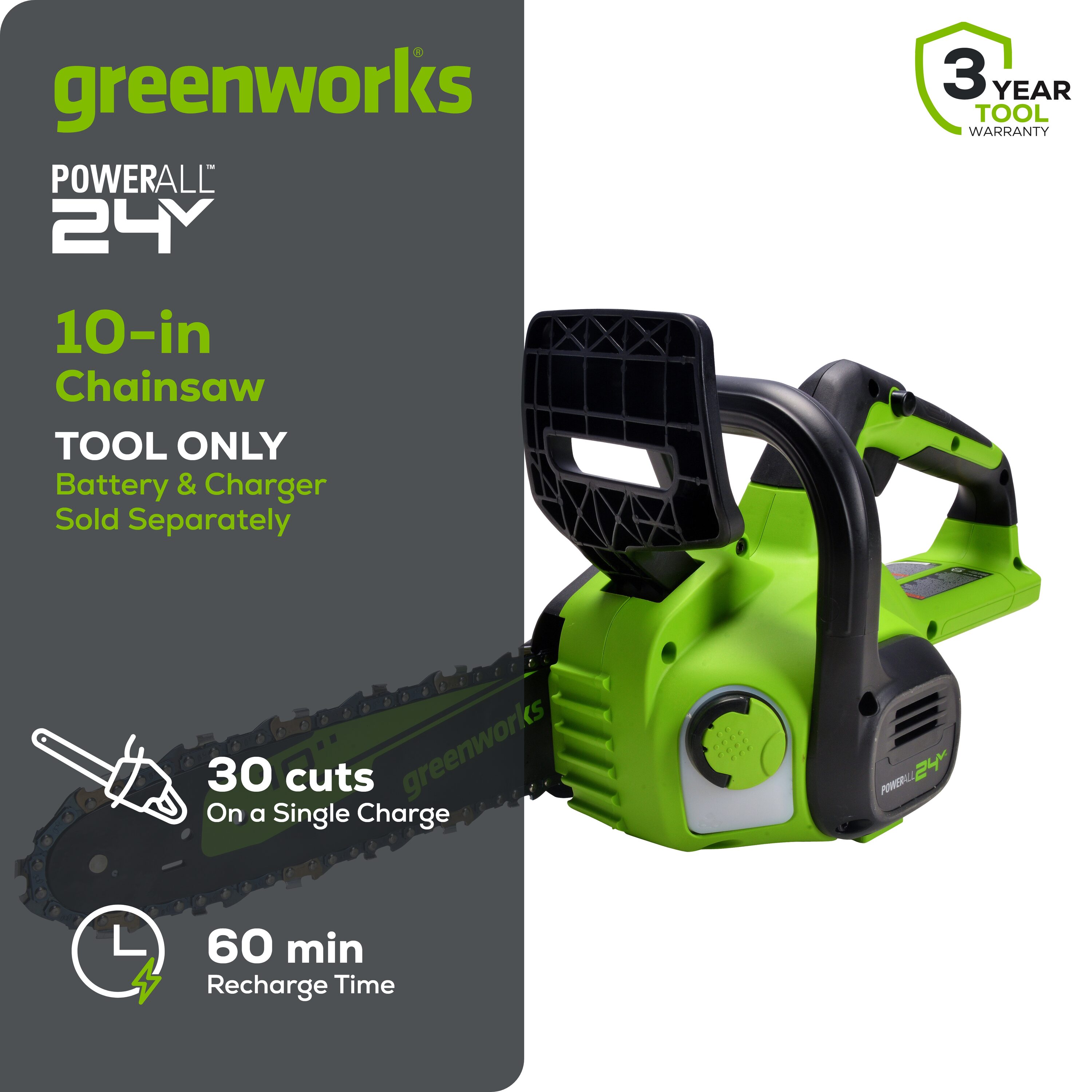 Greenworks CSA24B00 Cordless-Chainsaw - View #2