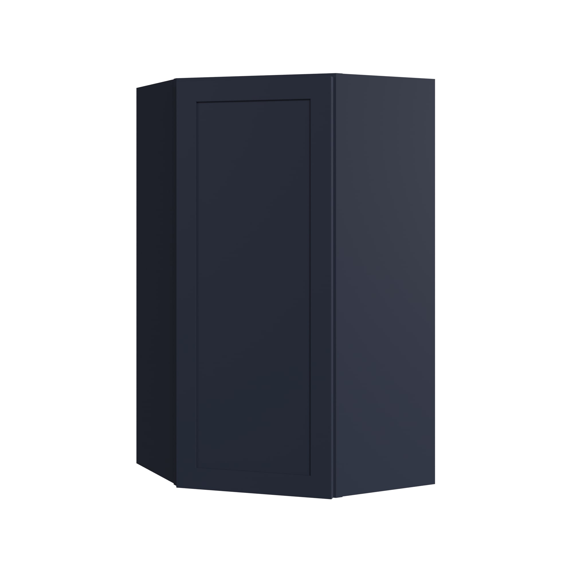 KraftMaid Momentum WA2442RG77 Deveron 24-in W x 42-in H x 24-in D Midnight Diagonal Diagonal Corner wall Fully assembled Plywood Cabinet (Recessed Panel Shaker)