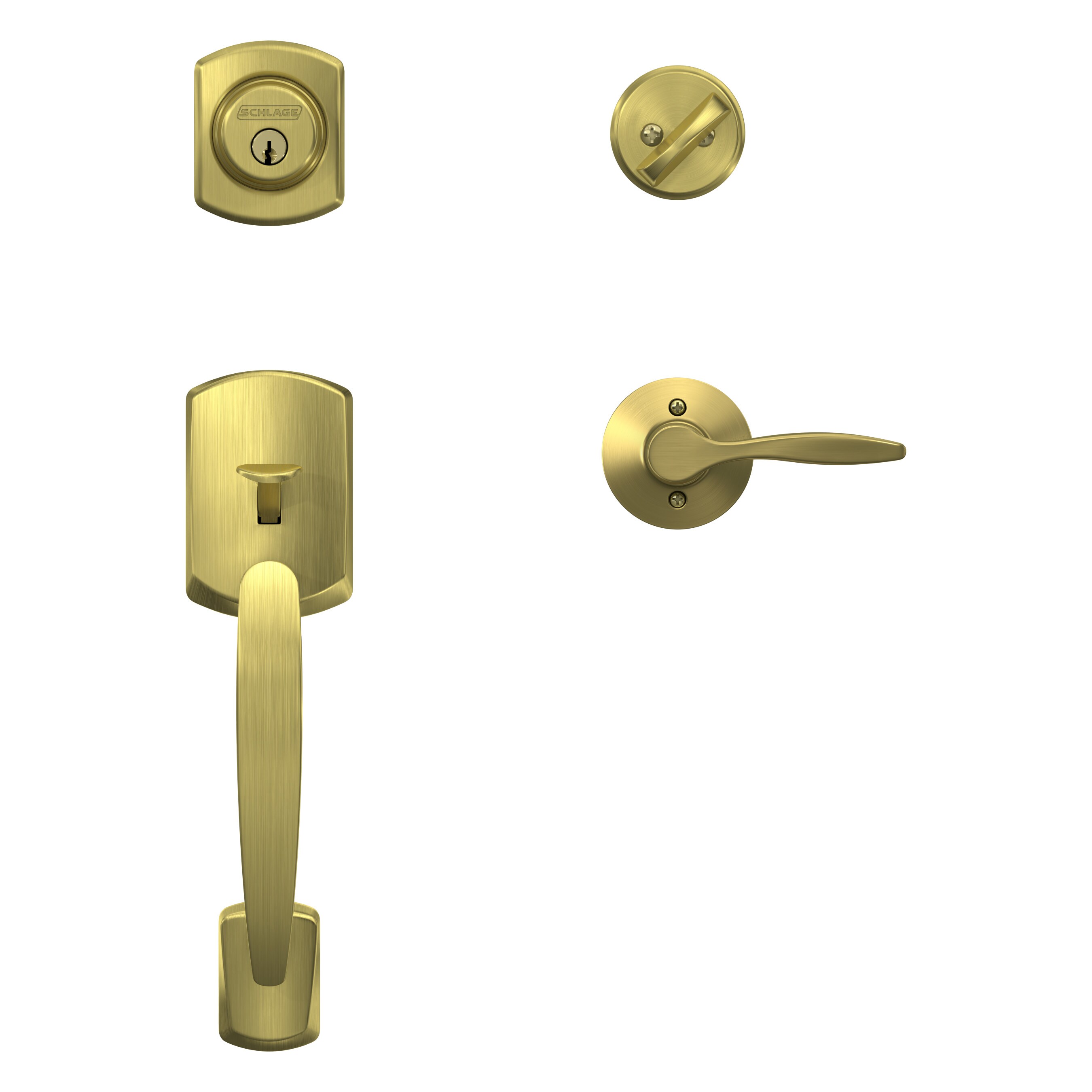 Schlage F60 GRW 608 DEL LH handlesets - View #3