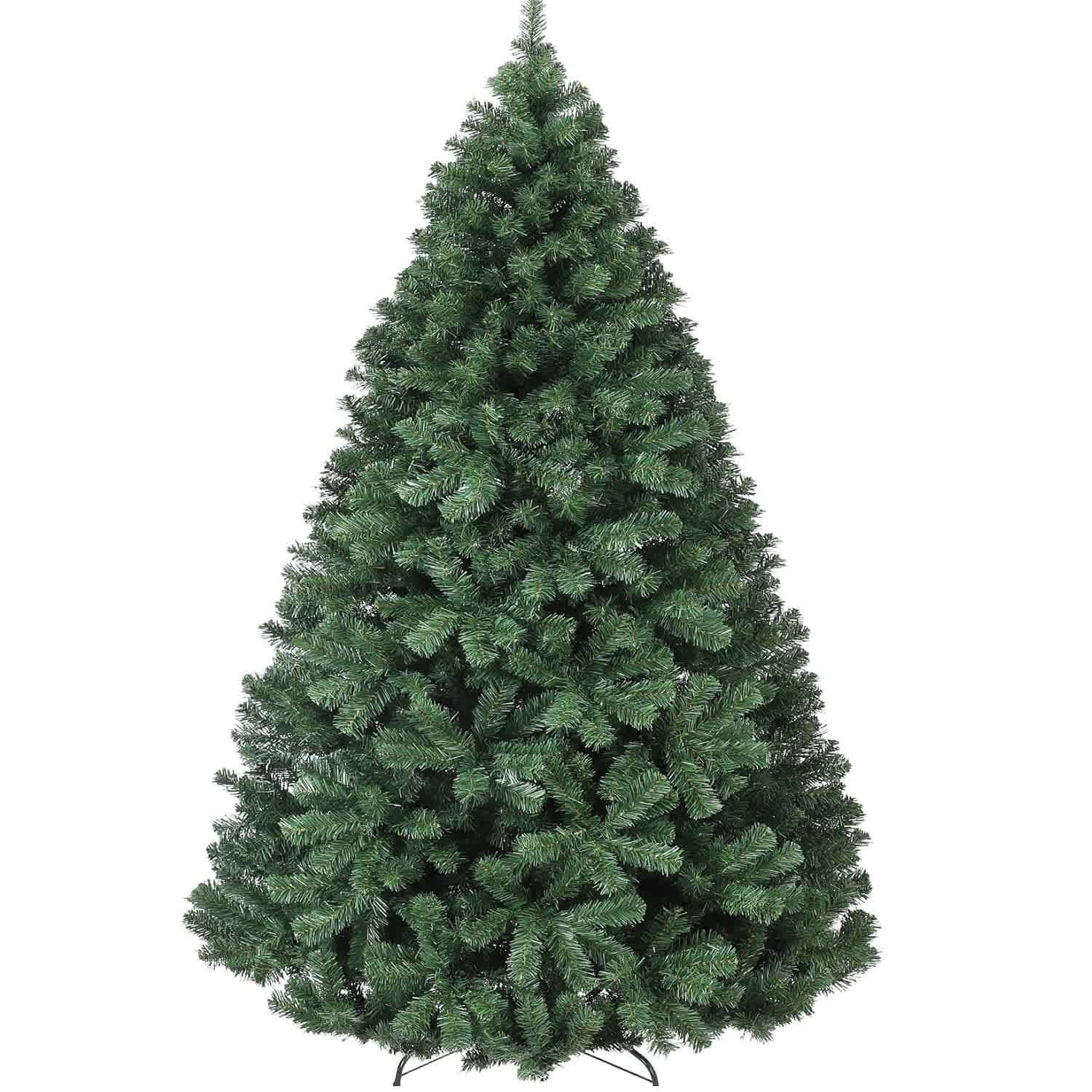 IdealHouse 9Ft Faux Christmas Tree Realistic Premium Spruce Hinged Christmas Tree Holiday Christmas Tree and Metal Hinges and foldable base ideal for Home Parties and Office Decorations