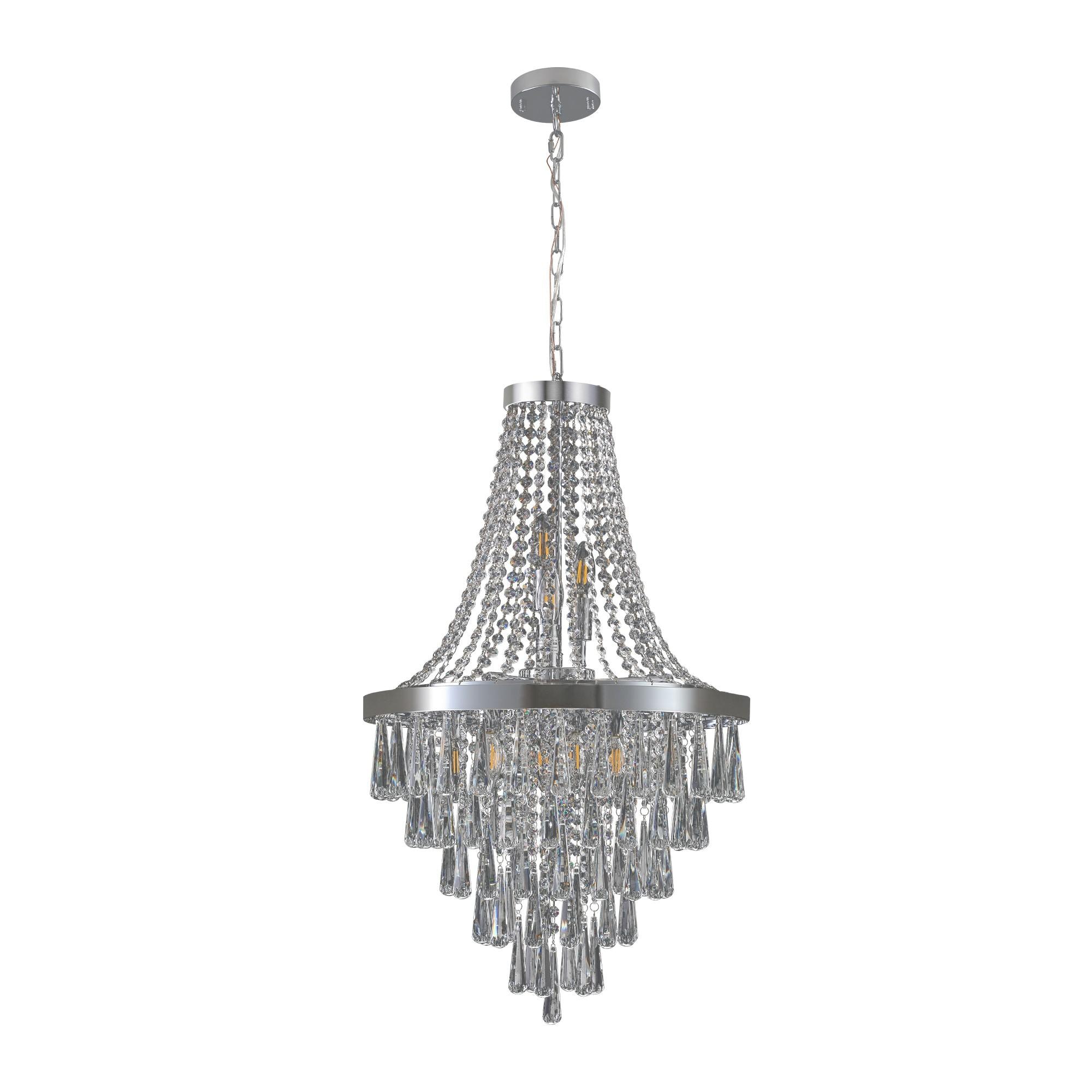 Bayfeve BFLCM-3191-LT Luxury Crystal Chandelier 11 -Light Gloss Chrome Glam Crystal For Use in Bedrooms, Dining Rooms, Foyers, Kitchens, Living Rooms Chandelier
