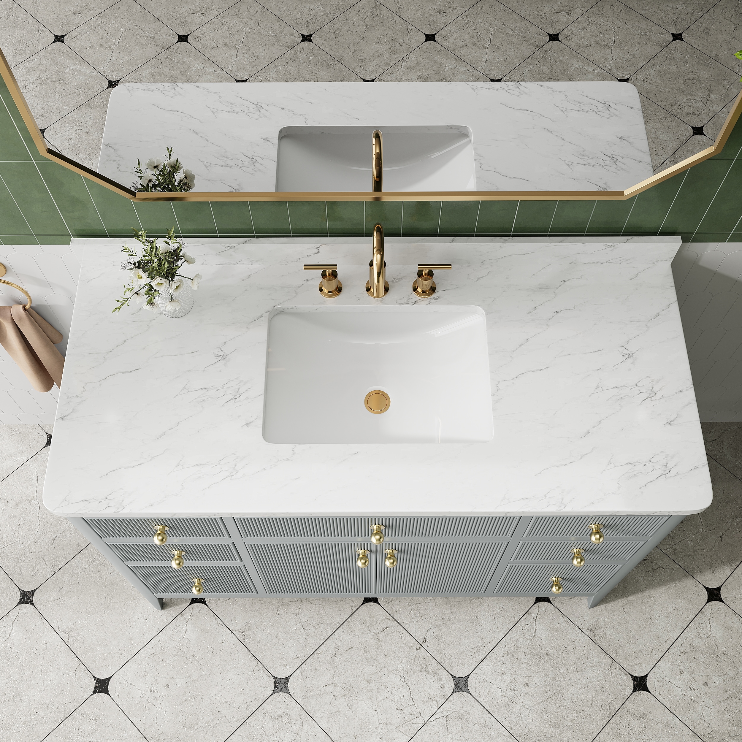 WELLFOR WA-BGF-9648 Bath-Vanity-Combo - View #12