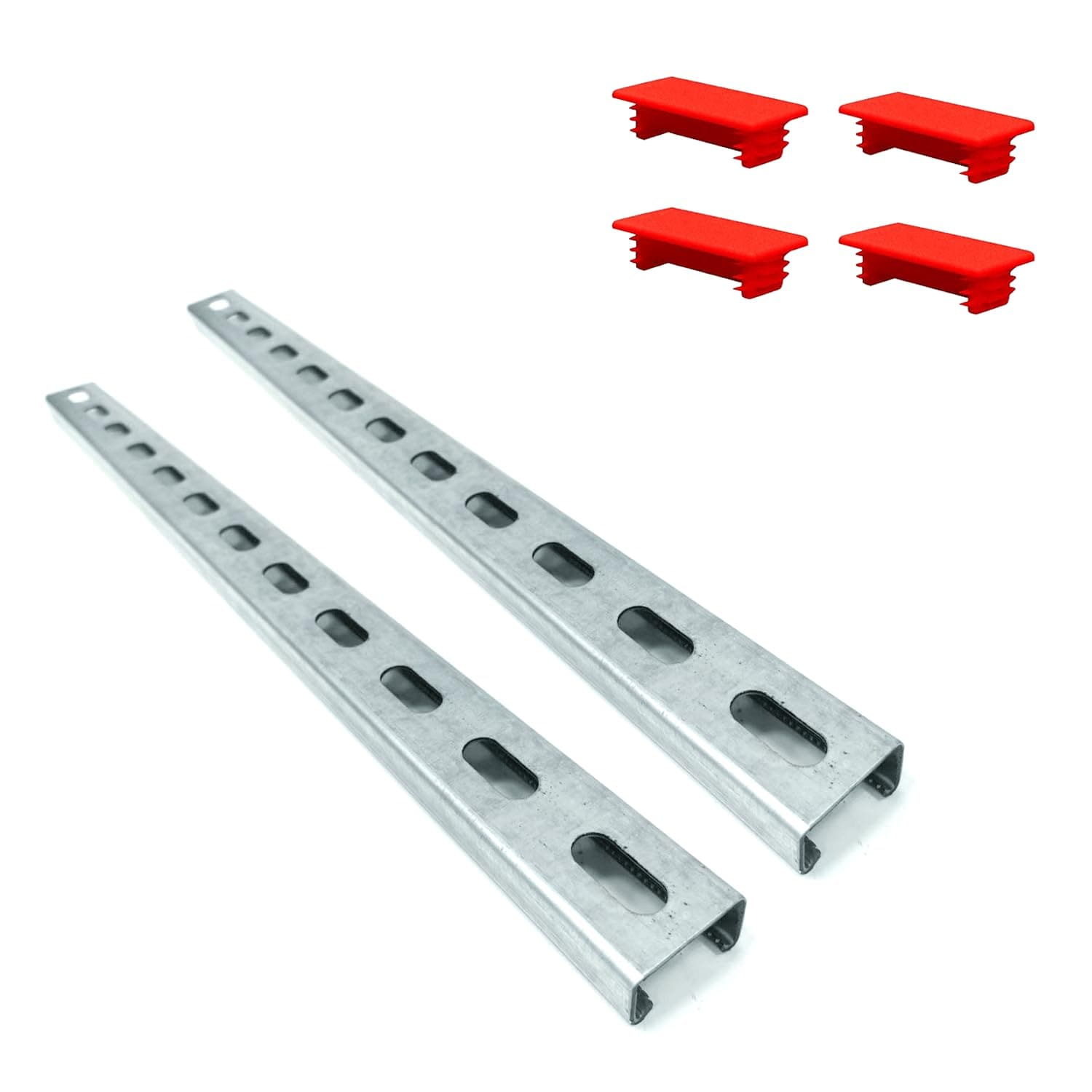 SenQWFa  Metal Strut Channel 1 5 8 by 13 16 inch 14 Gauge Slotted Back 4ft Electro Galvanized Silver Pack of 2 durable home