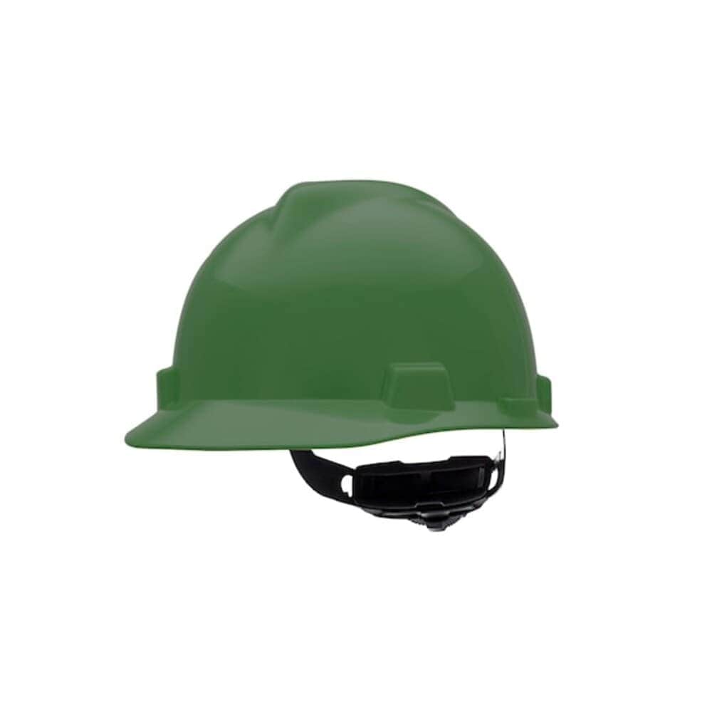 MSA  Safety V-Gard Slotted Cap HDPE Fas-Trac III Suspension Type I Class E Green (standard size)