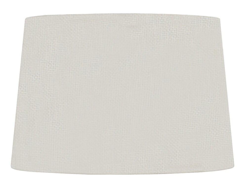 White Burlap Fabric Drum Lamp Shade, 15 Fabric Drum Lamp Shade