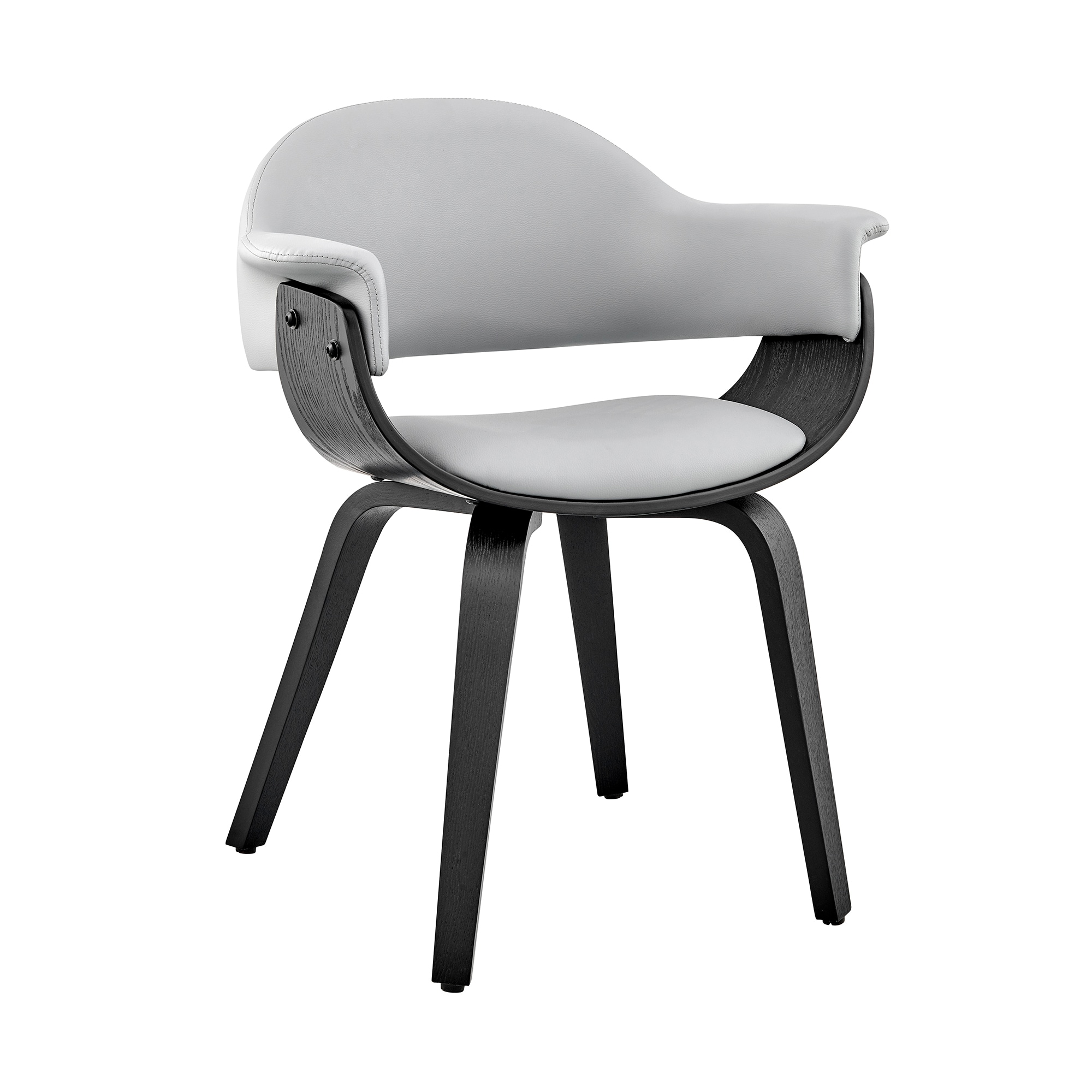 Armen Living LCADCHBLGR Set of 2 Contemporary/Modern Faux leather Upholstered Dining side chair ( Wood Frame )