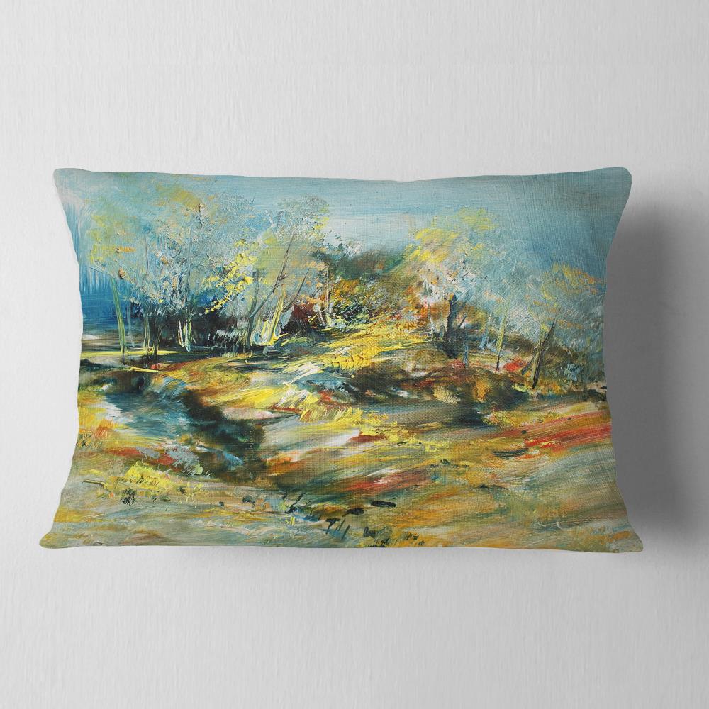 Designart CU6009-12-20 12-in x 20-in Blue Indoor Decorative Pillow