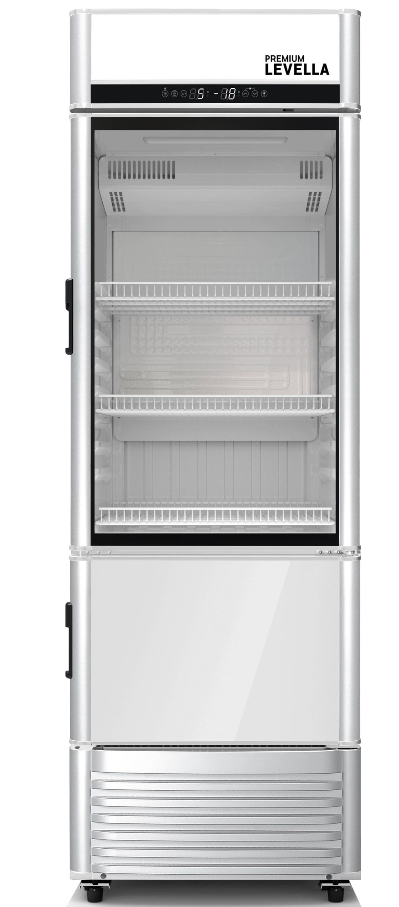 Premium Levella 18.0 Cu ft Double Door Commercial Refrigerator in Gray