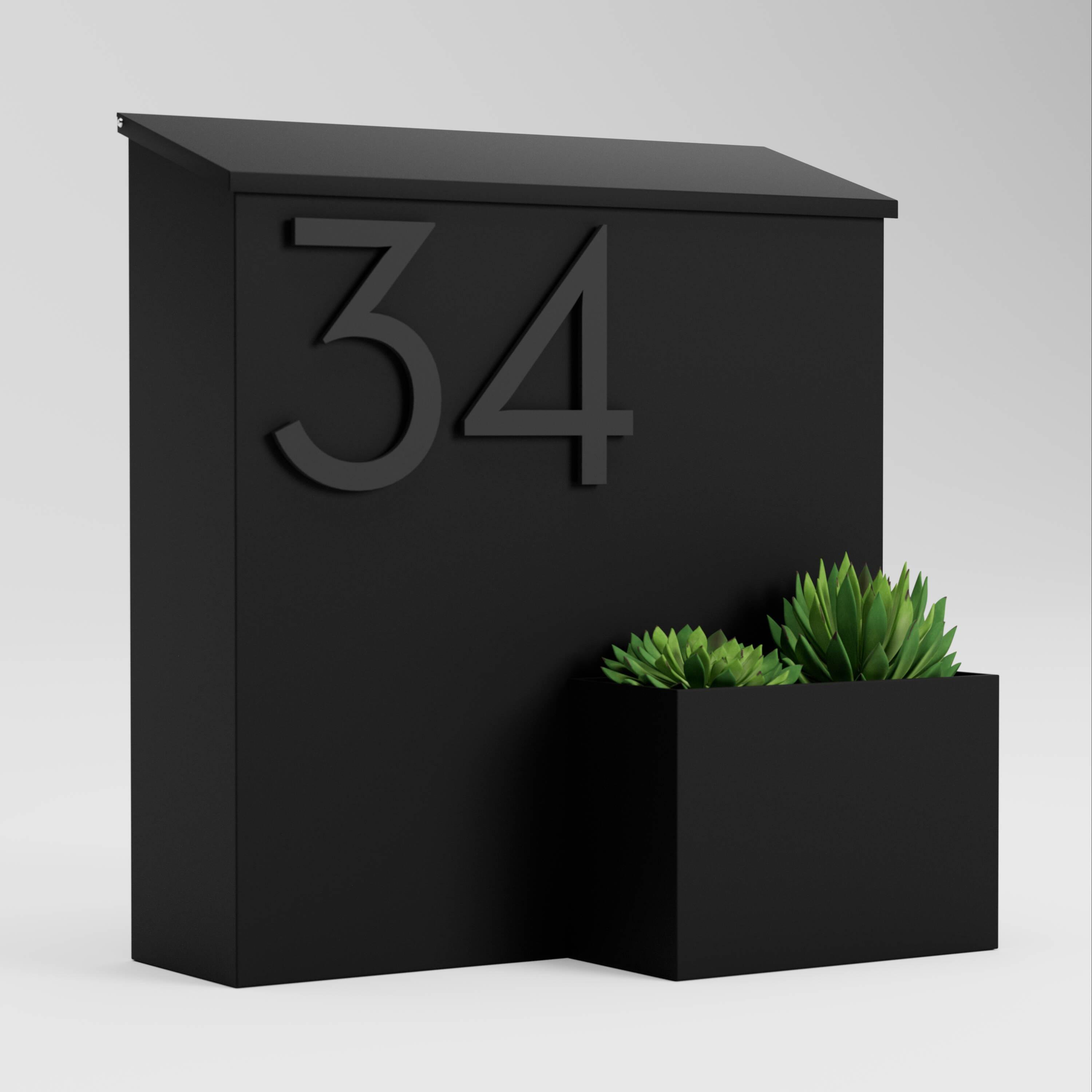 Post & Porch GREETINGS-BLACK mailboxes - View #3