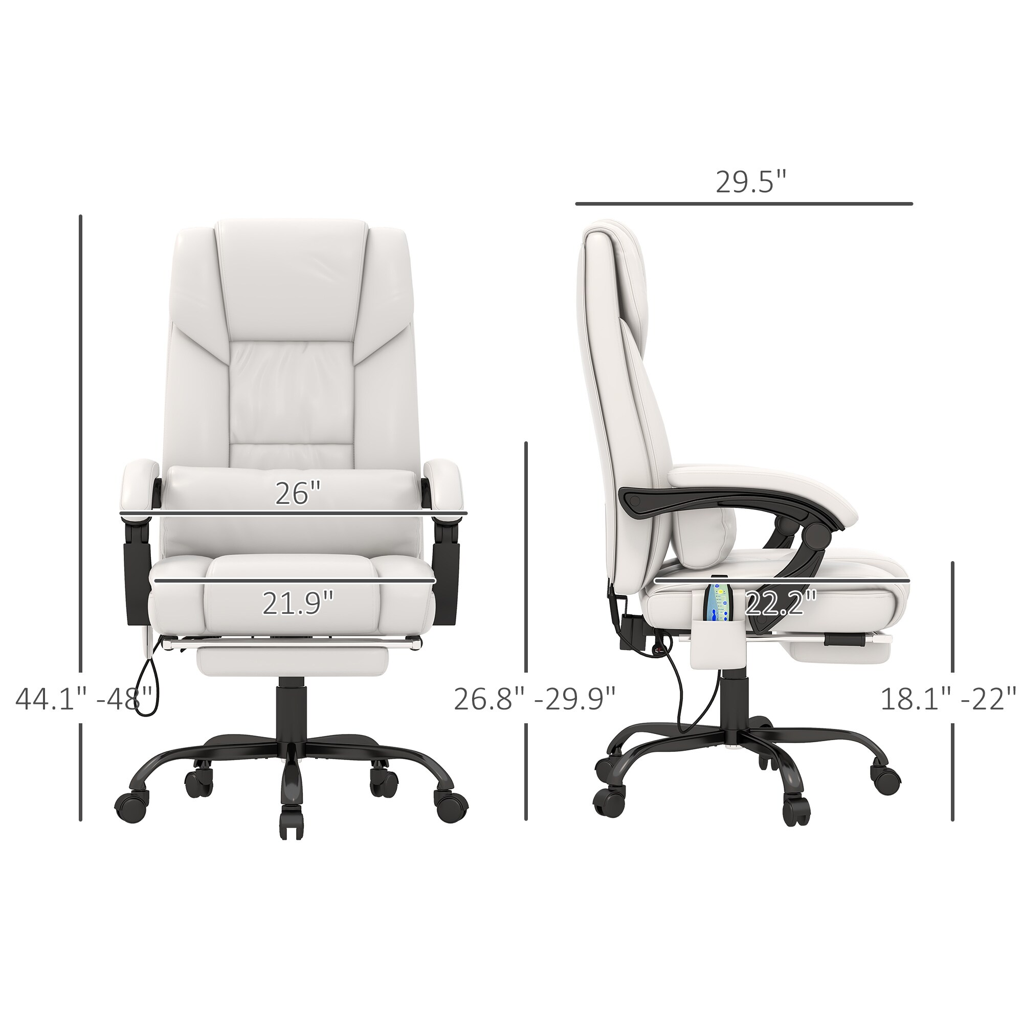 Vinsetto 921-275V80WT Office-Chairs - View #3