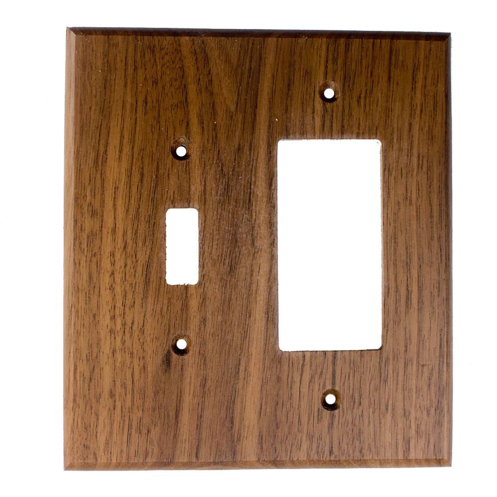 Sierra Lifestyles 682573 2 -Gang Specialty Size Black Walnut Wood Indoor Wall Plate