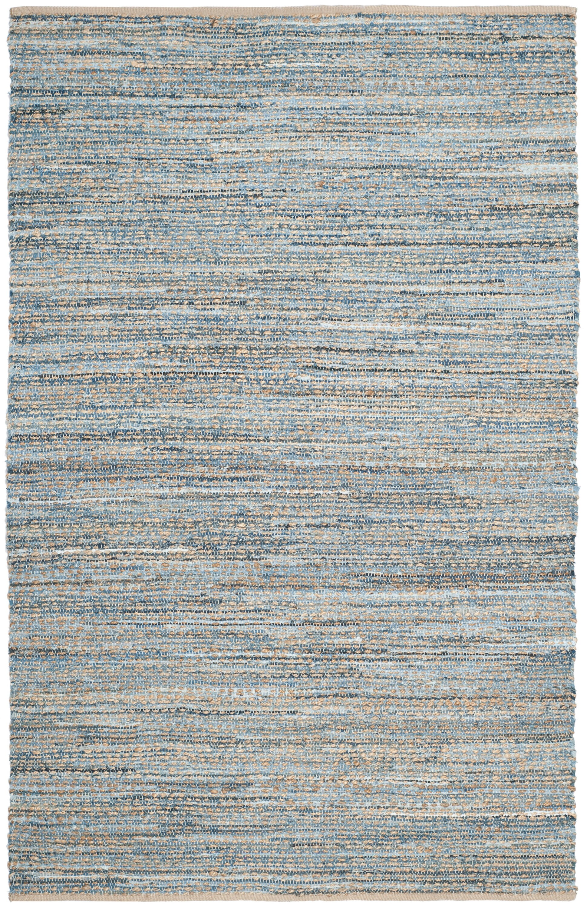Cape Cod Blue Handwoven Jute 4' x 6' Area Rug