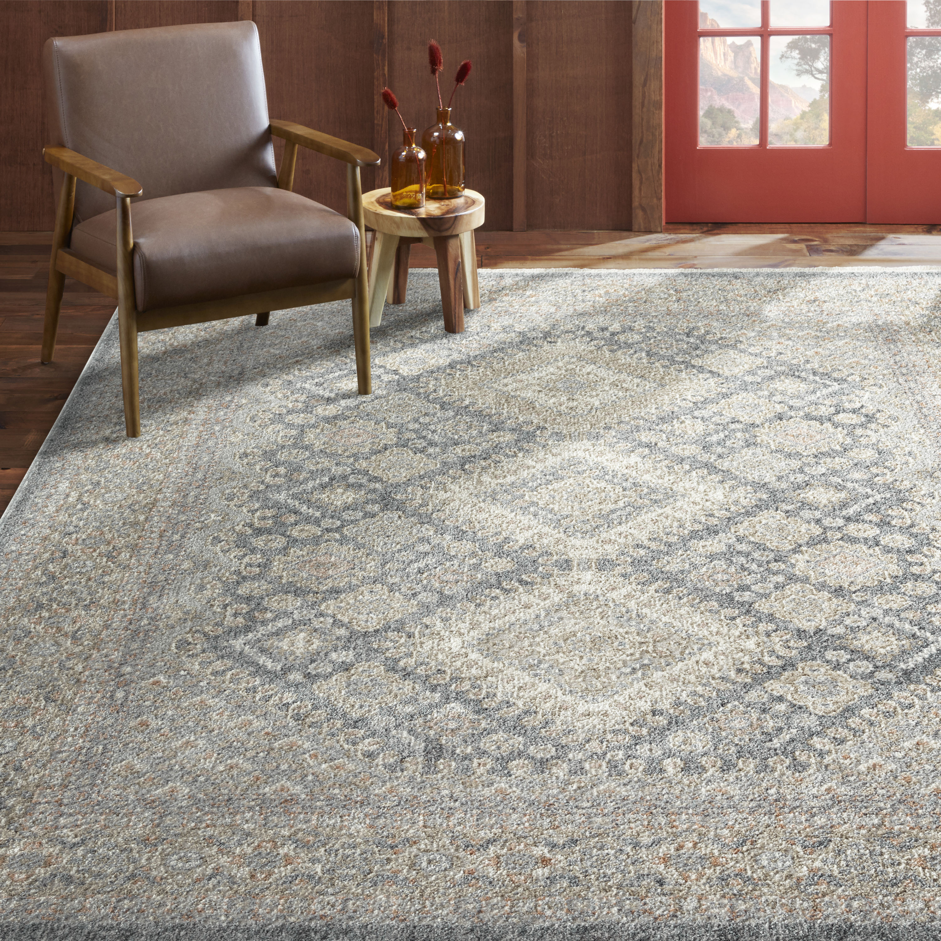 allen + roth Blue Gem 5 x 8 Navy-ivory Indoor Area Rug in the Rugs ...