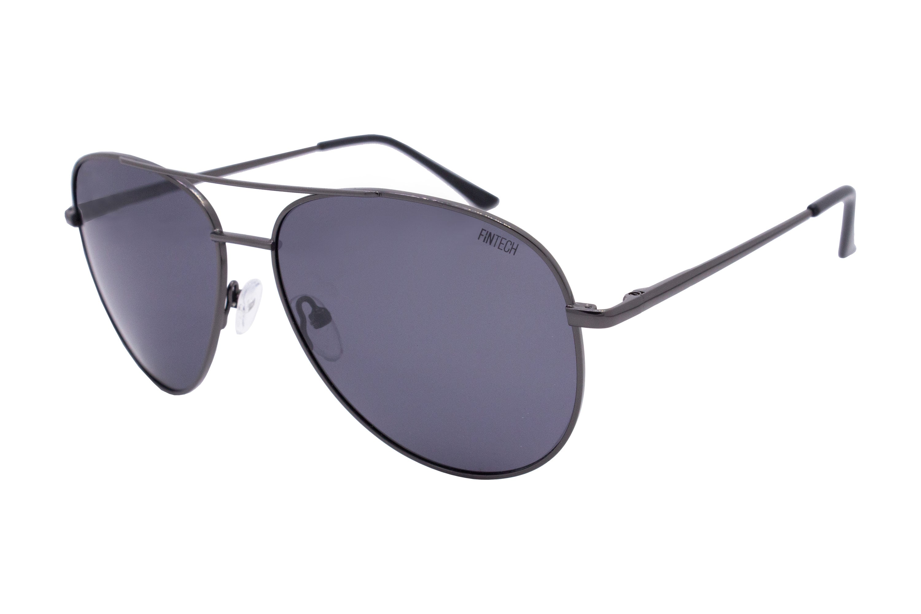 FINTECH Adult Unisex Polarized Matte Gunmetal Steel Sunglasses in the ...