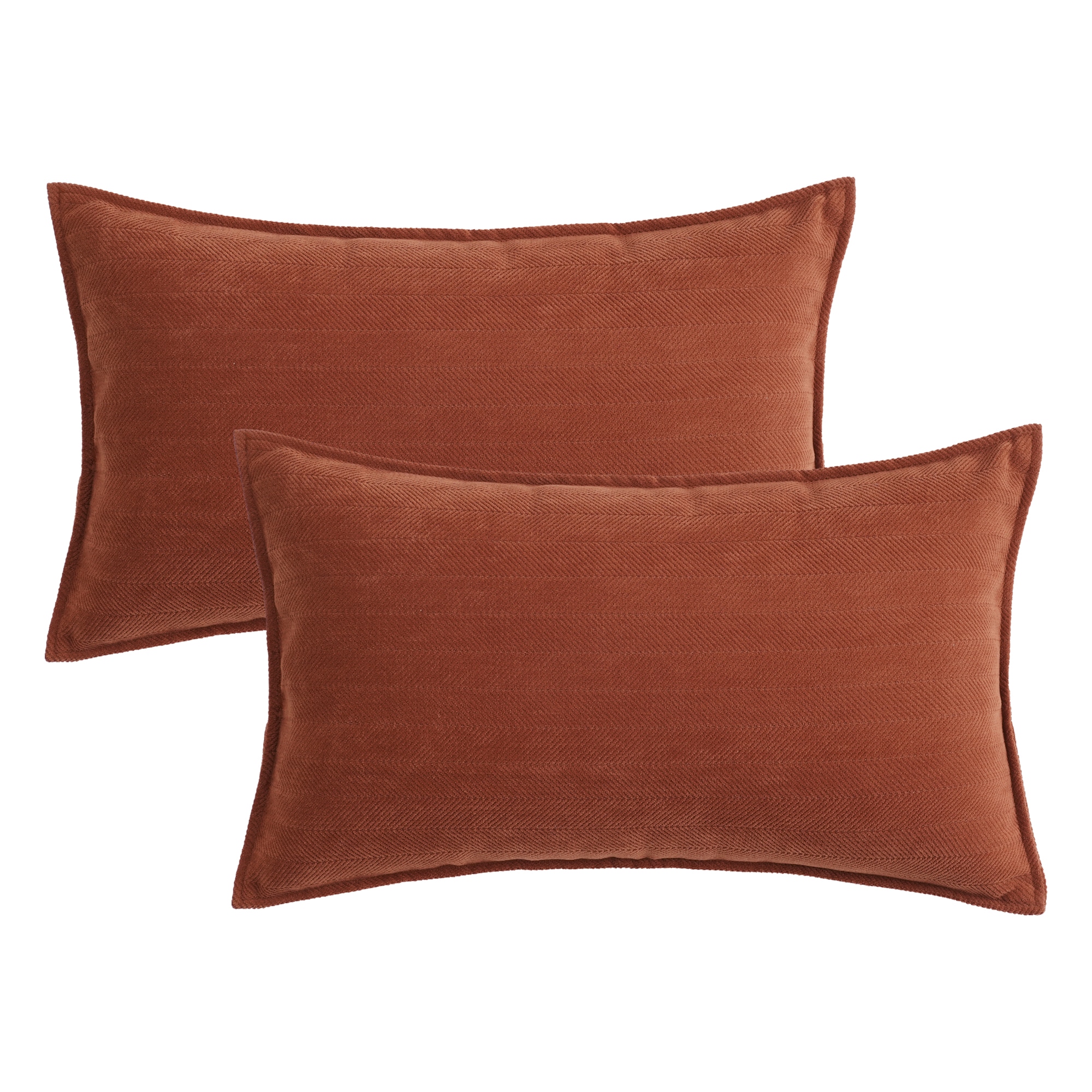 Unique Bargains Couch Throw Pillow Covers Set of 2 Decorative Soft Chenille Covers with Elegant Design for Sofa Living Room Home Decor 12 x 20 Inch Sienna Color