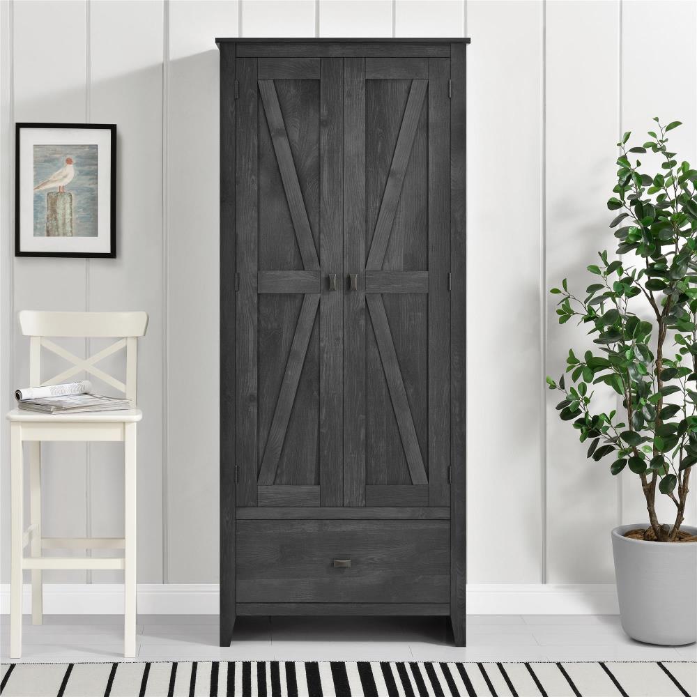 Ameriwood Home Winthrop Rustic Gray Reclaimed Wood Pantry DE52611 at ...