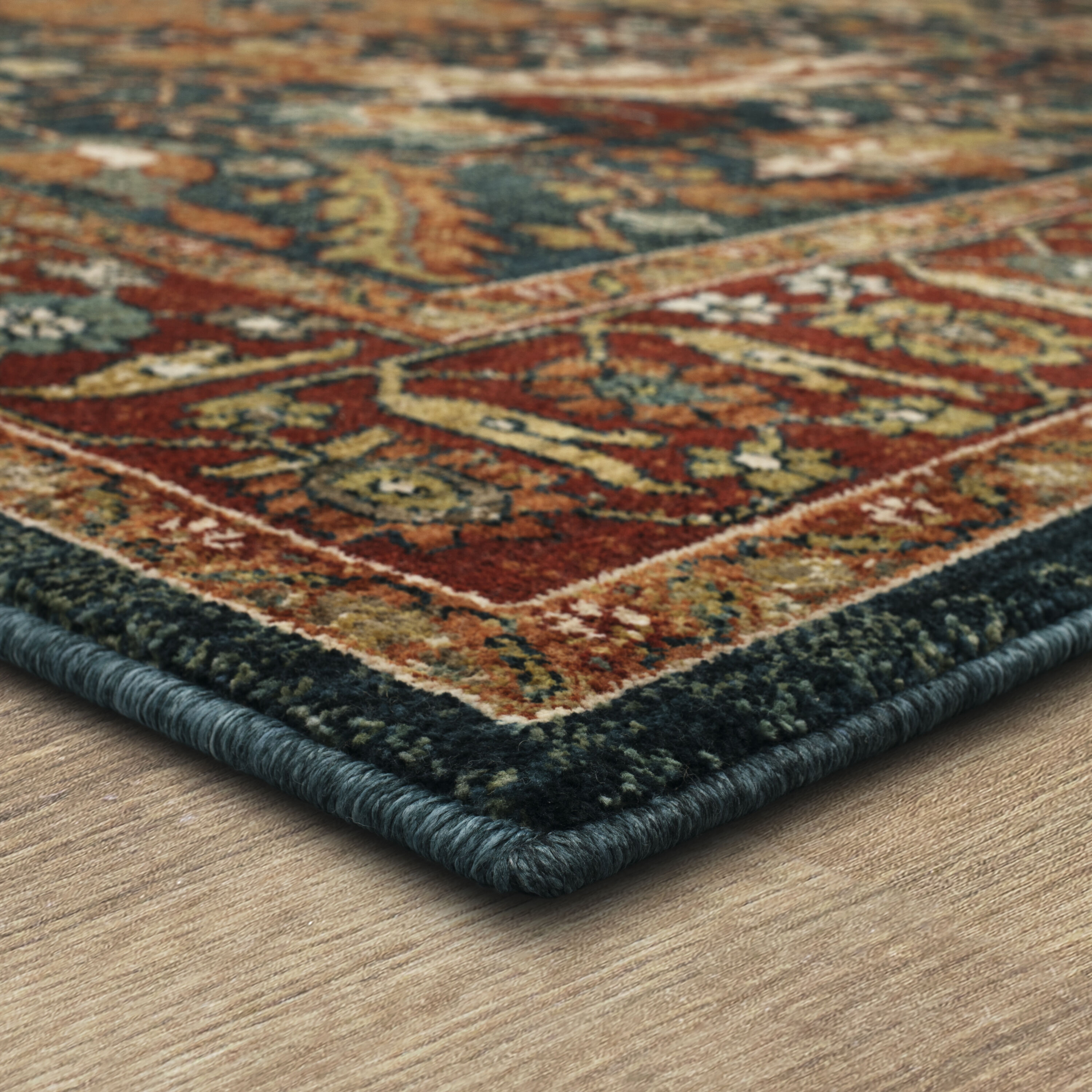 Amara Sapphire 8' x 11' Plush Comfort Rectangular Area Rug