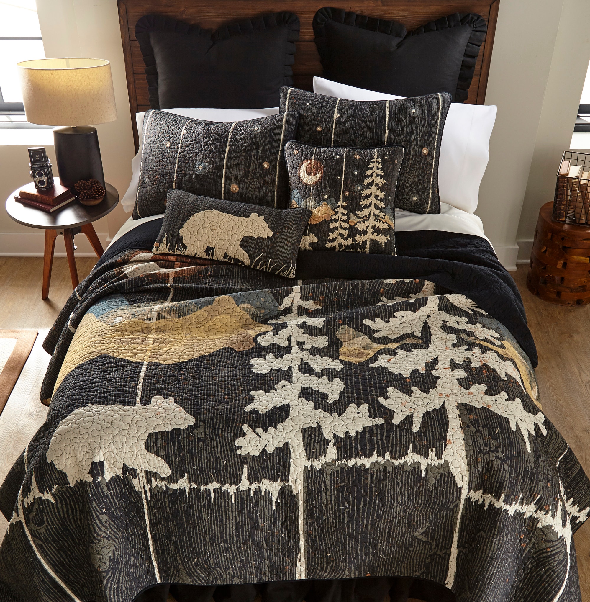 Donna Sharp Moonlit Bear Cotton Patchwork King Quilt Cotton