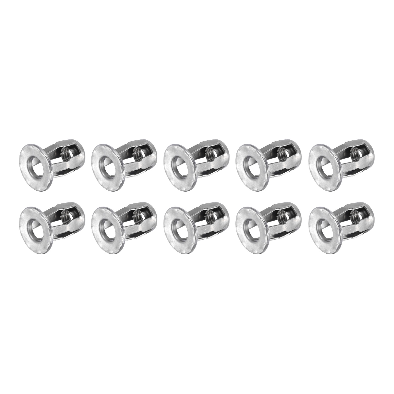 Unique Bargains 10pcs M6x18.5mm Jack Nuts 304 Stainless Steel Threaded ...