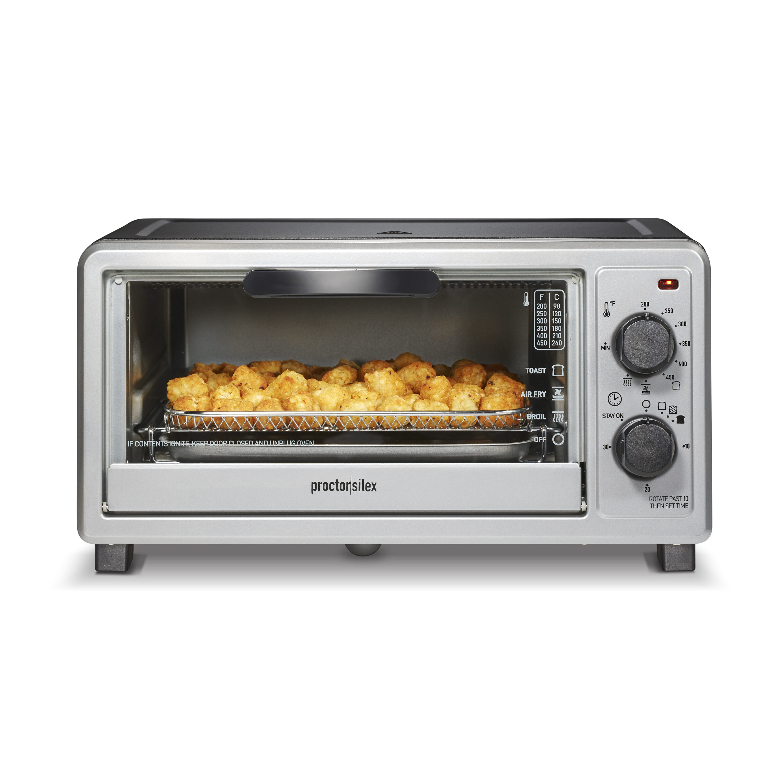 Proctor Silex 31265 Simply Crisp 4 -Slice Black Convection Toaster Oven Automatic Shut-Off