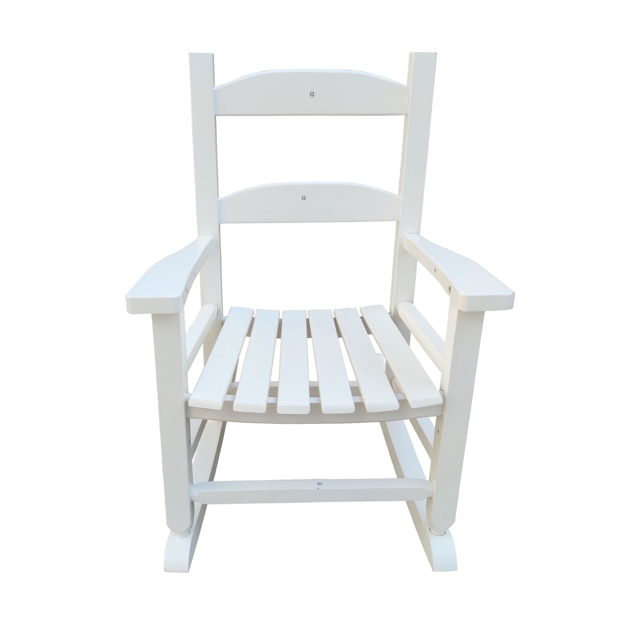 AHIOU HOME Creston White Wood Frame Rocking Chair With Slat Seat In The   65809512 