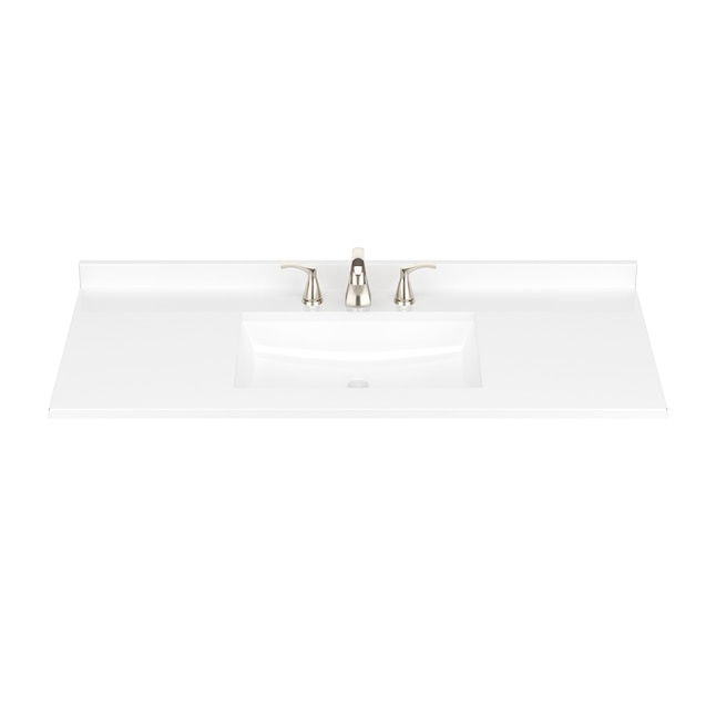 Project Source Cultured Marble Vanity Tops 49-in x 22-in White Cultured ...