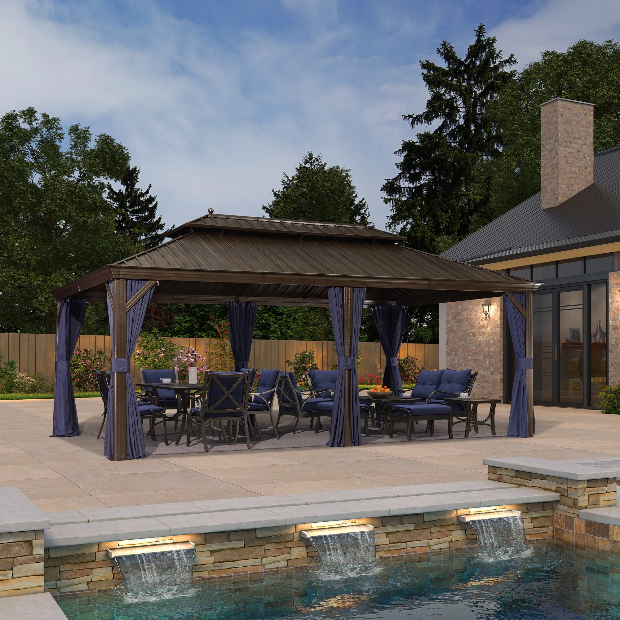 PURPLE LEAF LSMHS1220NB Wood-Resin-Gazebos - View #3