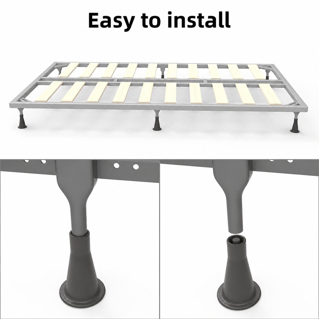 Aoibox 6 Pack Cone Shaped Bed Frame Feet Replacement Legs 2 75 in ...