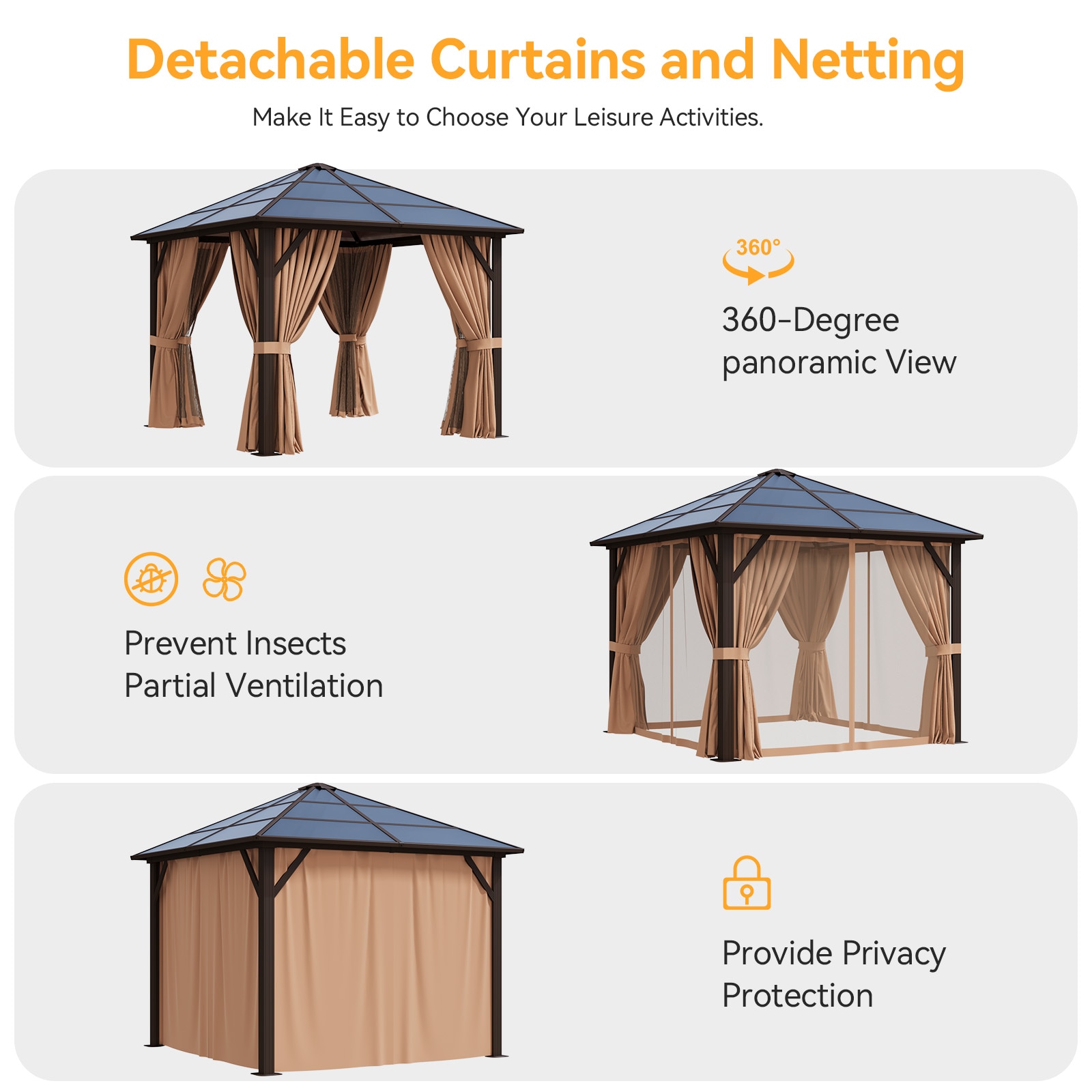 Bapipro BPGB21G29 Wood-Resin-Gazebos - View #4