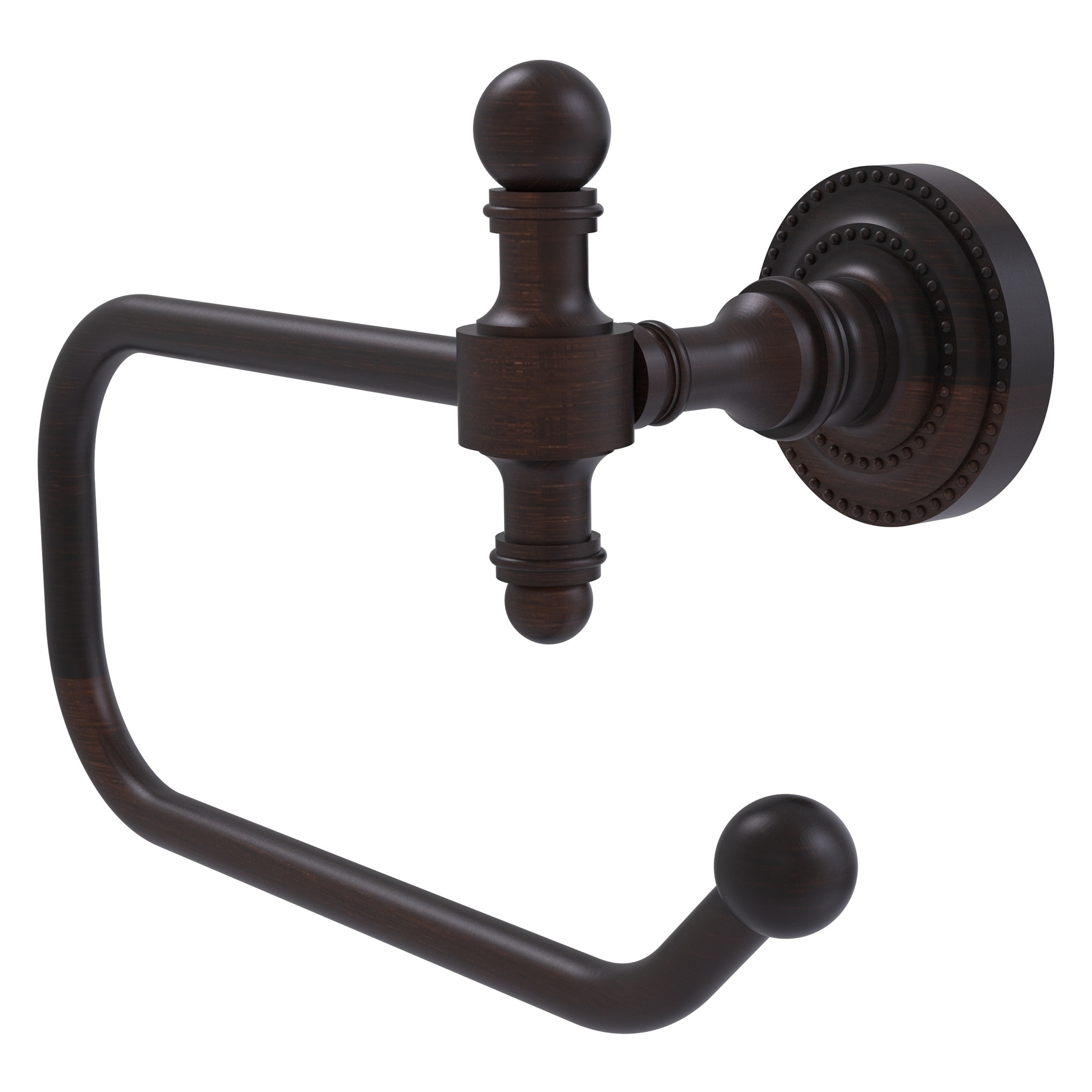 Allied Brass RD-24E-VB Retro Dot Venetian Bronze Wall mount Single post Toilet Paper Holder 1 -Rolls with Storage