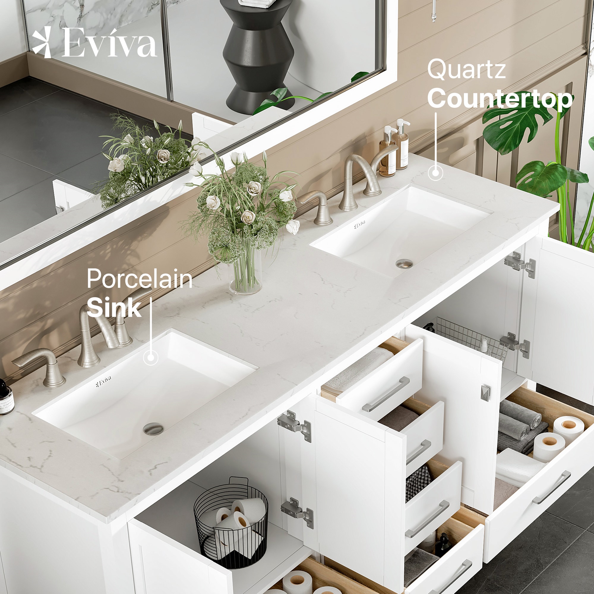 Eviva EVVN412-72WH-Q Bath-Vanity-Combo - View #4