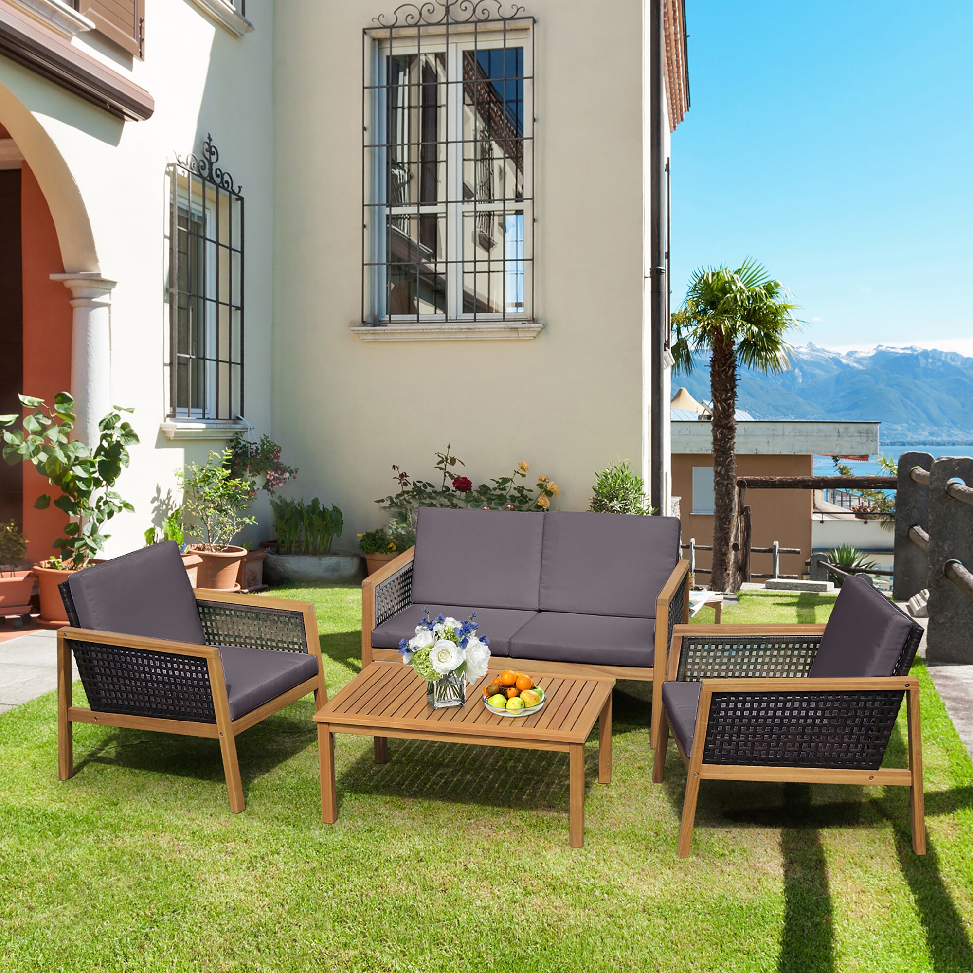 Costway HW69144GR+ Patio-Conversation-Sets - View #5