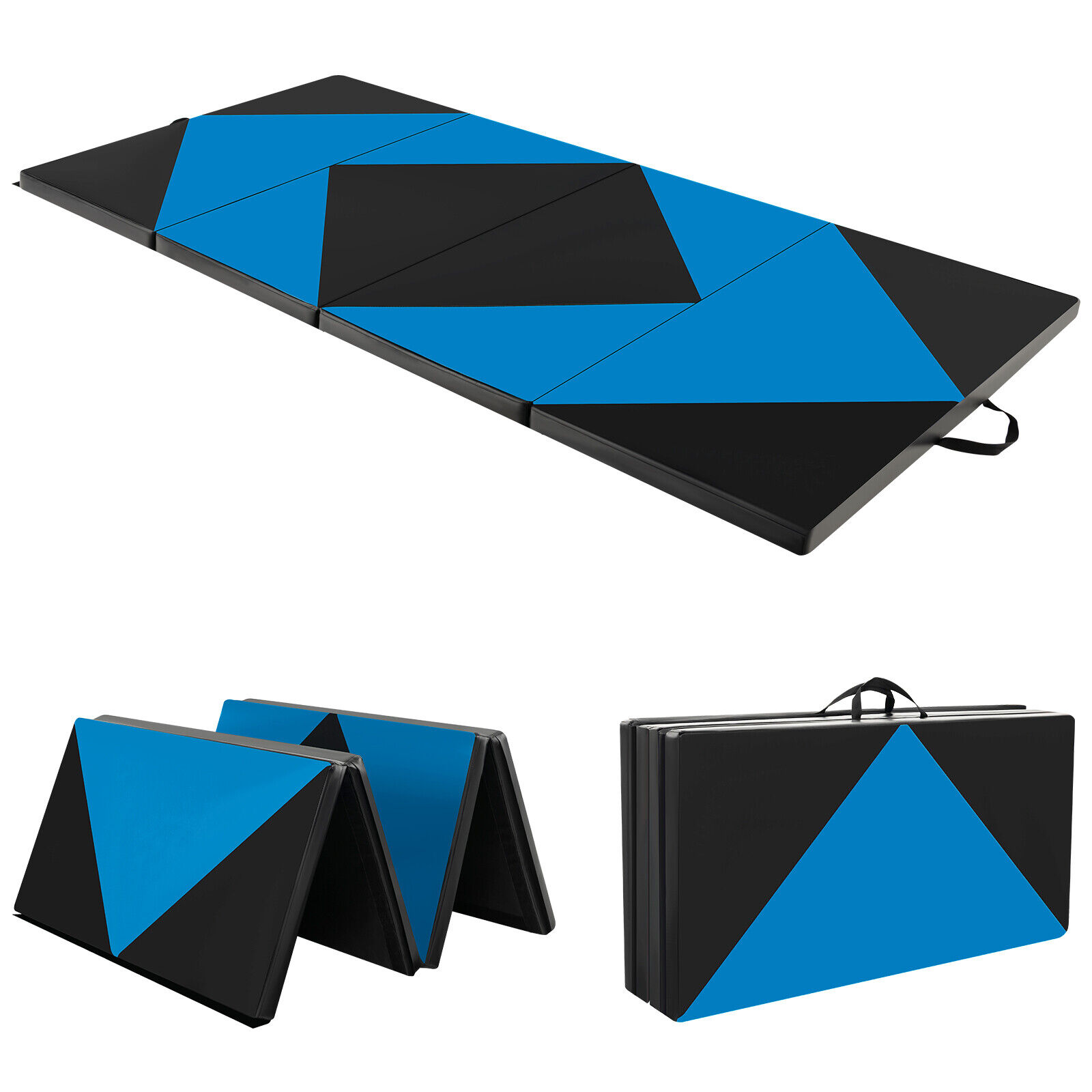 Slickblue D-CO-YN29001HF PU and EPE Foam Equipment Mat (4 ft x 8 ft x 2 in) Foldable Gymnastics and Exercise Mat