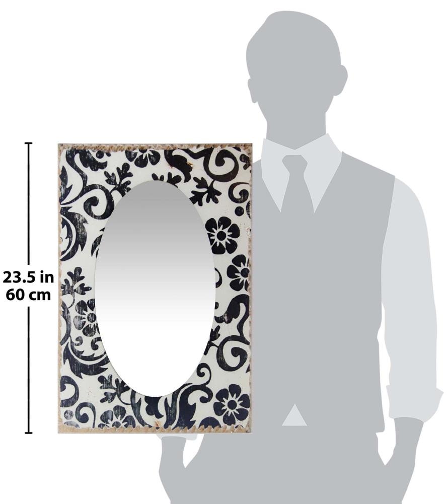 Elegant Frameless Rectangular Wall Mirror with Polished Edge, 23.5-inch